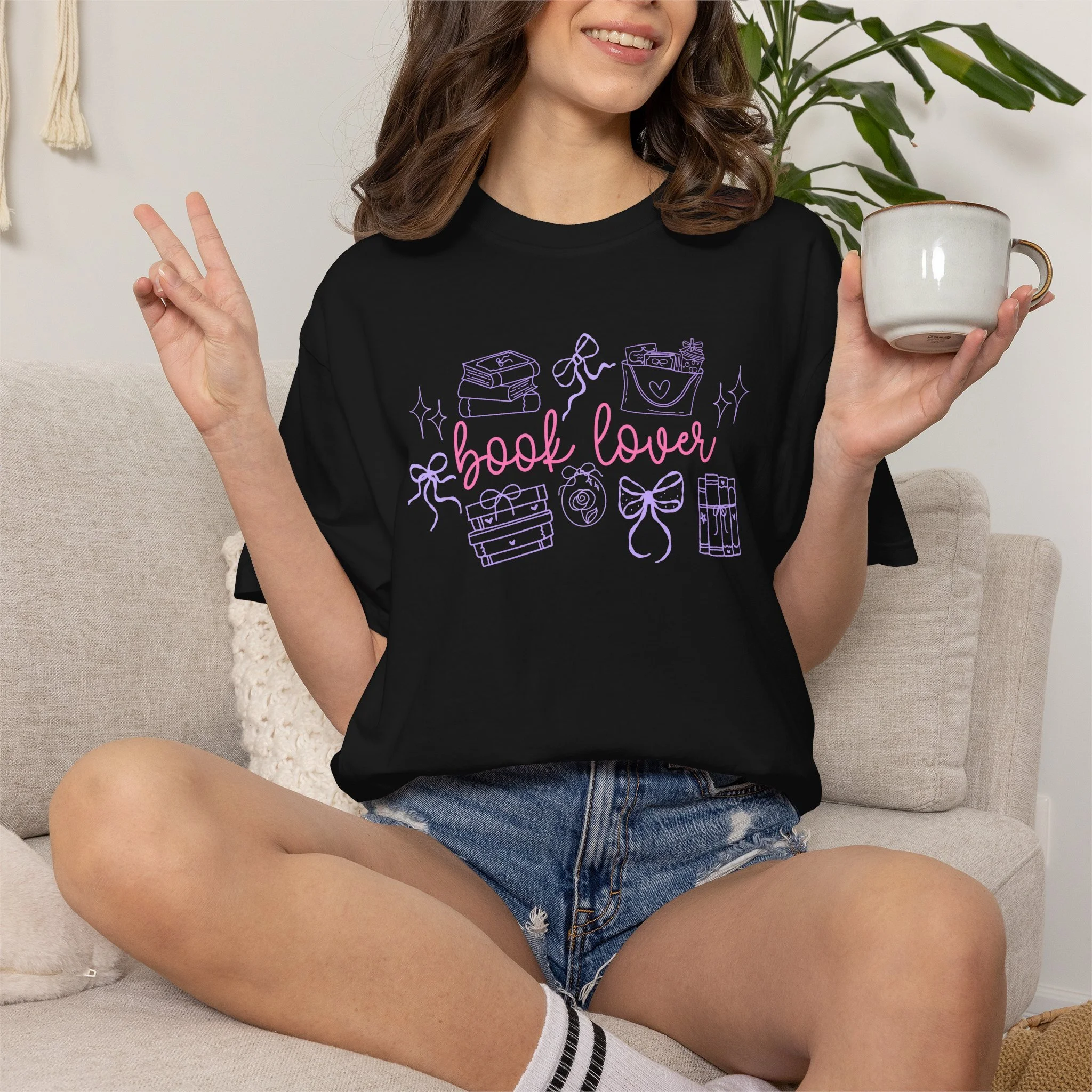 Book Lover T-Shirt — Cute Bookish Graphic Tee for Readers
