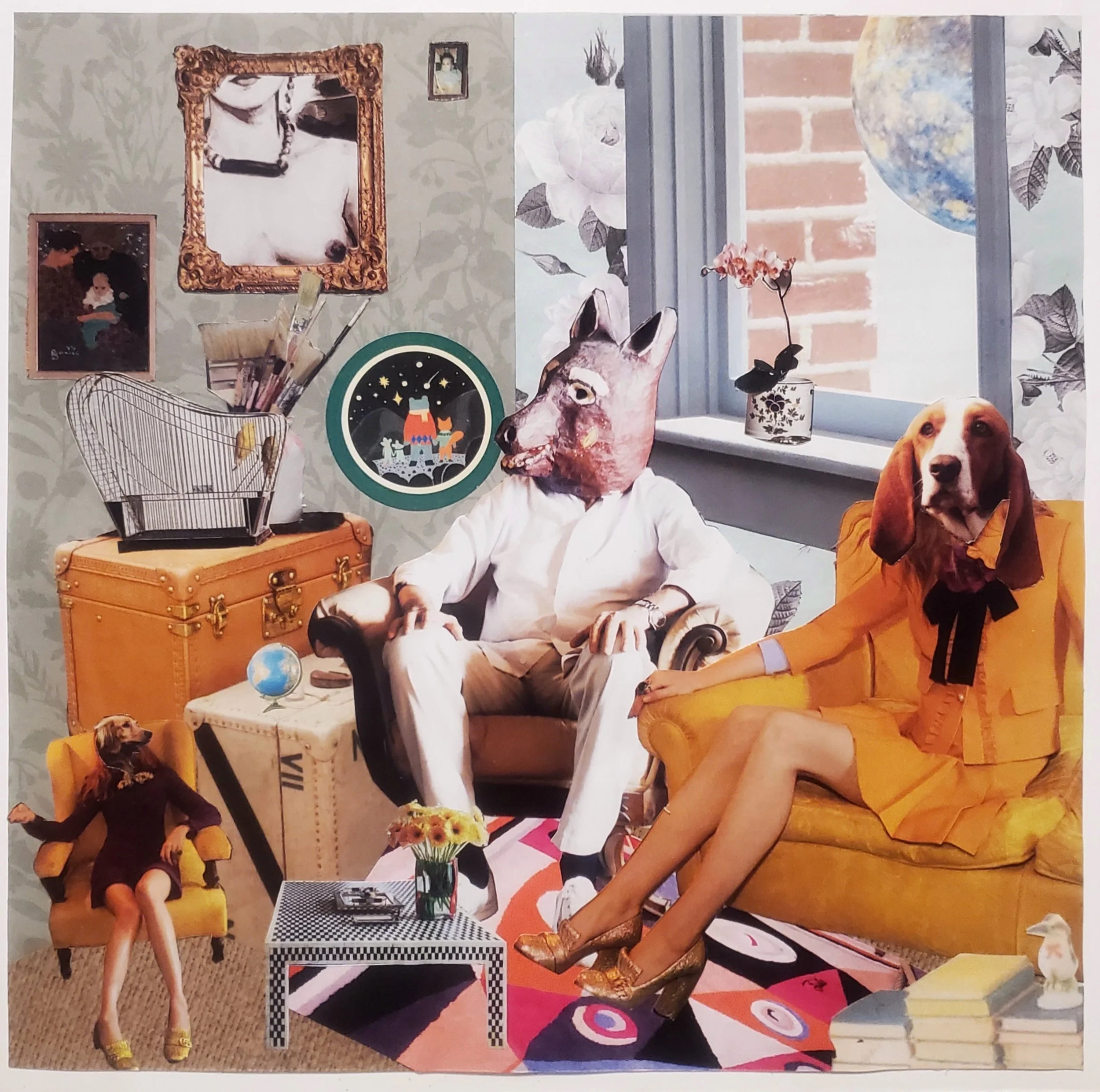 "Contented Social Call"
Reused Paper Collage
10"x10"
2022