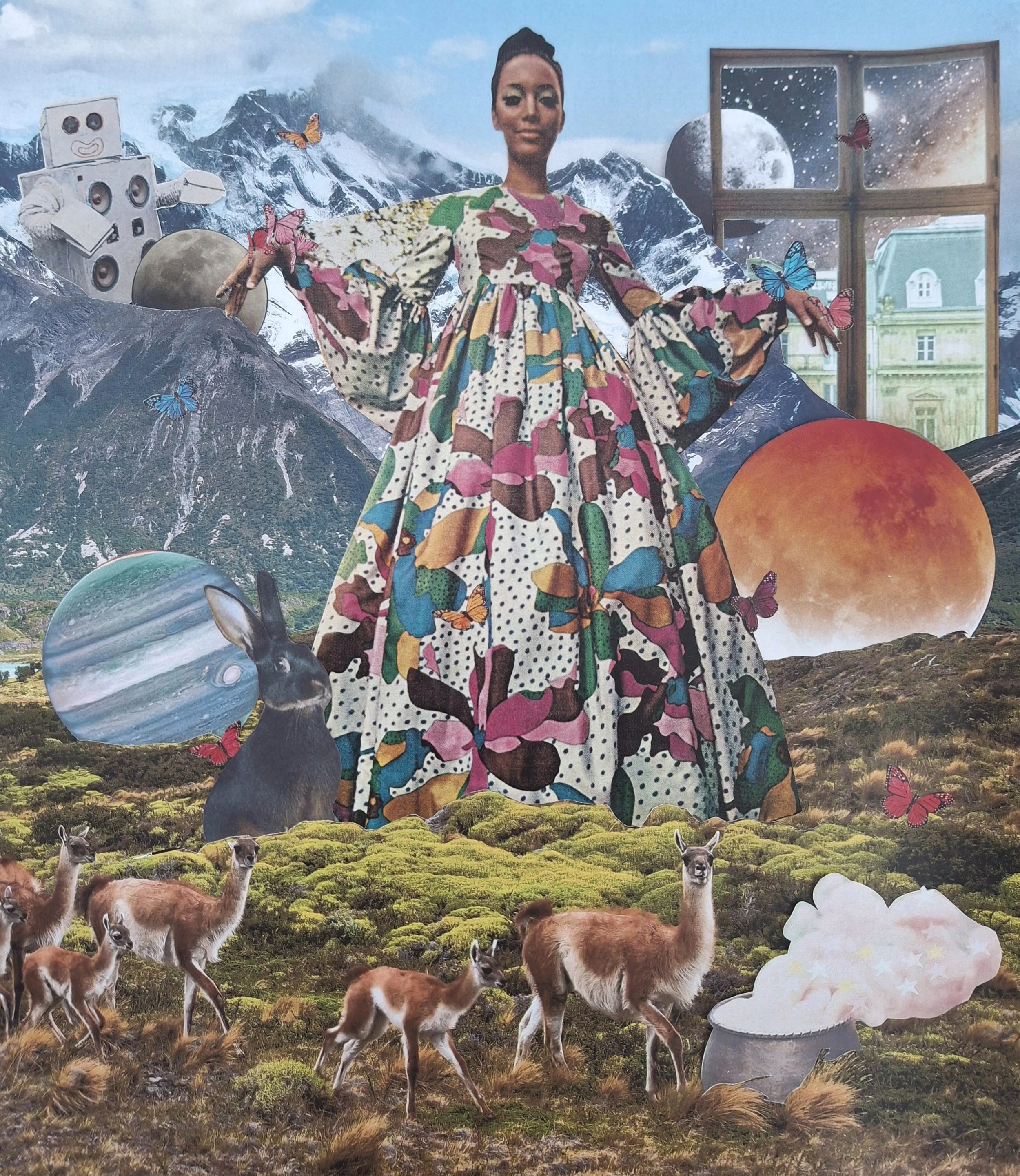 "I Am Empress of All I See"
Upcycled Paper Collage
1o.5"x12
2025