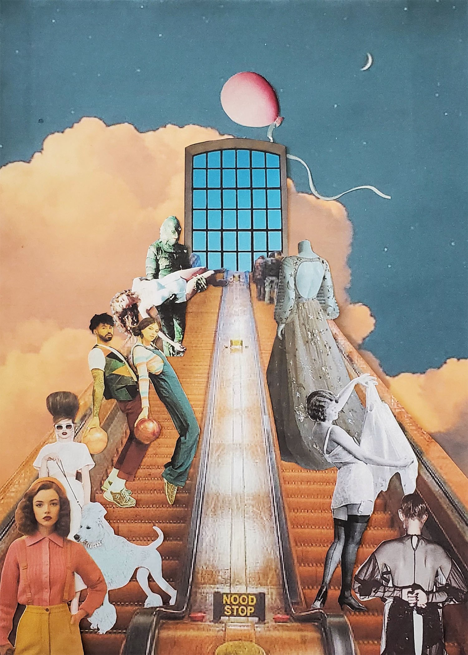 "Pastel Noir-Rust"
Repurposed Paper Collage
7"x5"
2024