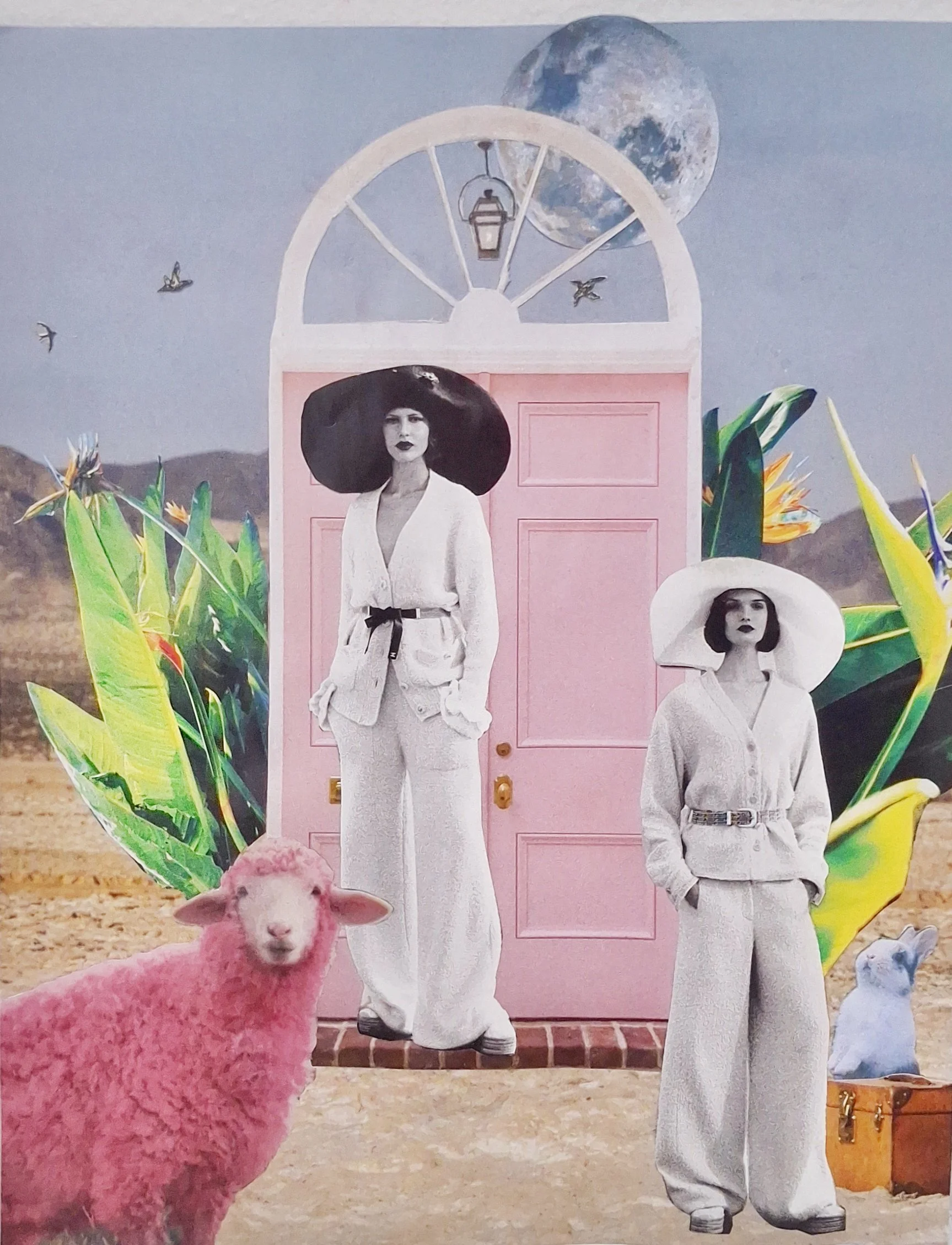 "What Else Can We Do-Get Jobs & Wake Up For Our Morning Commute?"
Repurposed Paper Collage
7.5" x 9.5"
2025