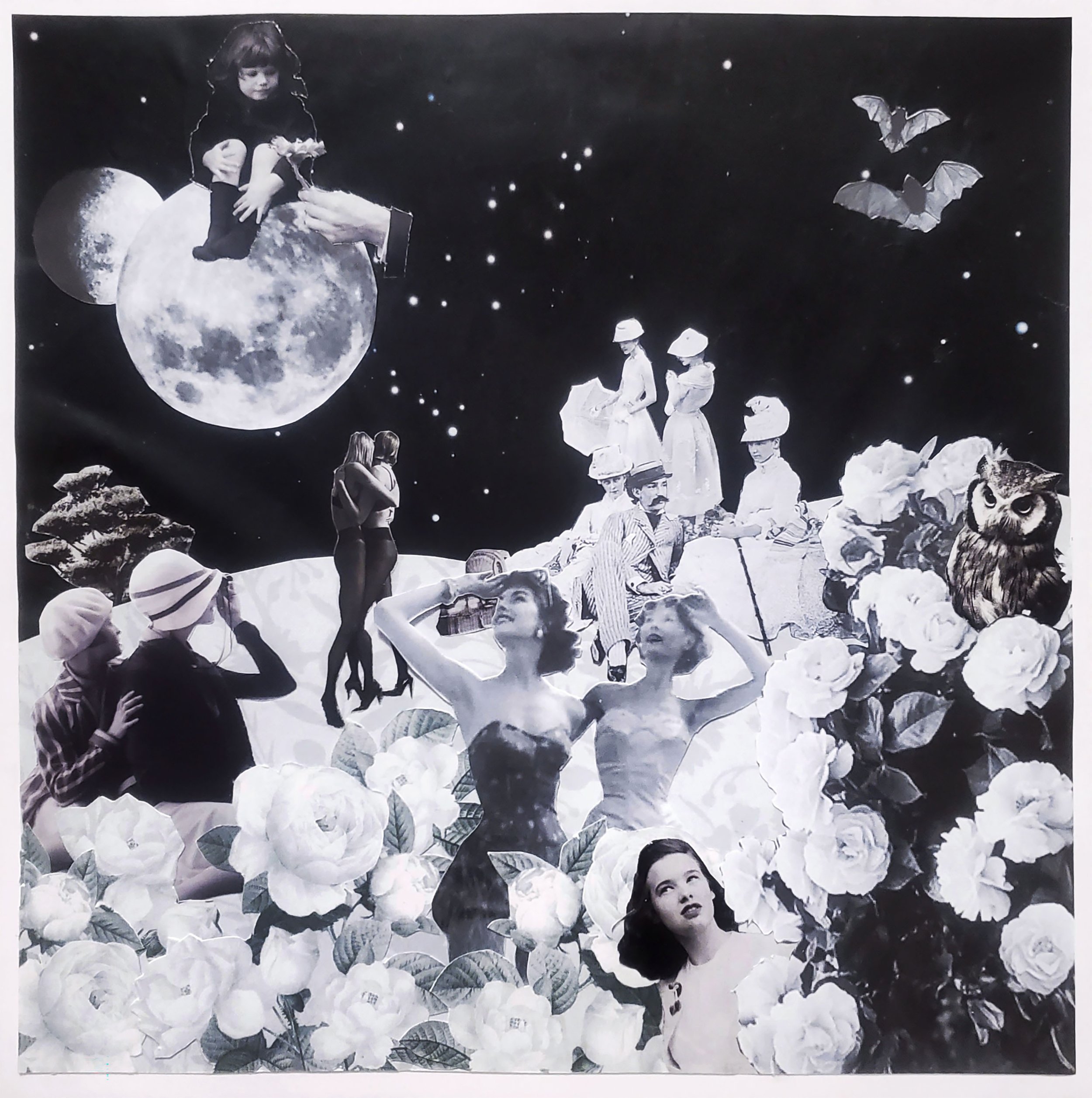 "Mid-Night Garden Party"
Reused Paper Collage
10"x 10"
2022 