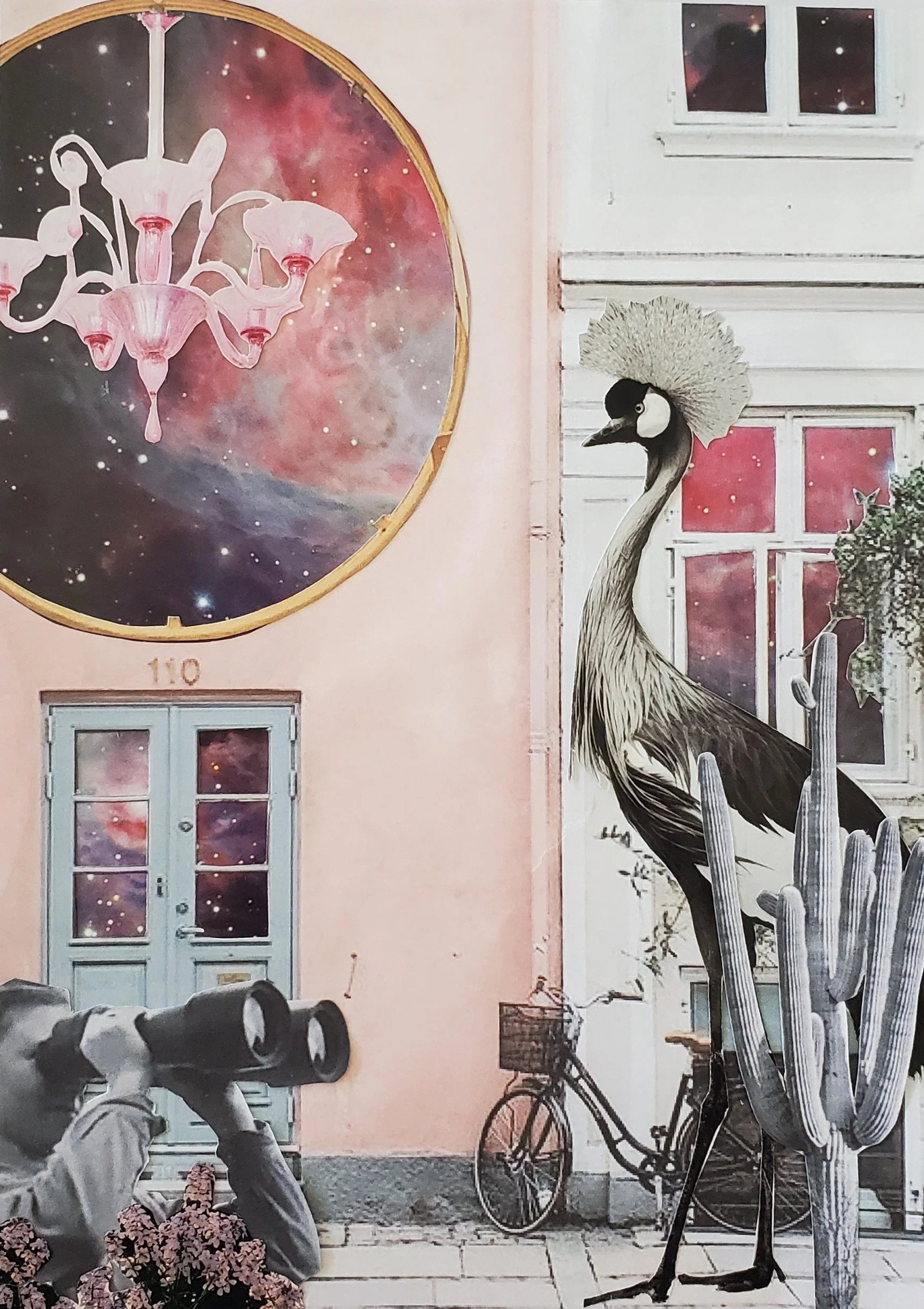 "Pastel Noir-Peach"
Repurposed Paper Collage
7"x5"
2024