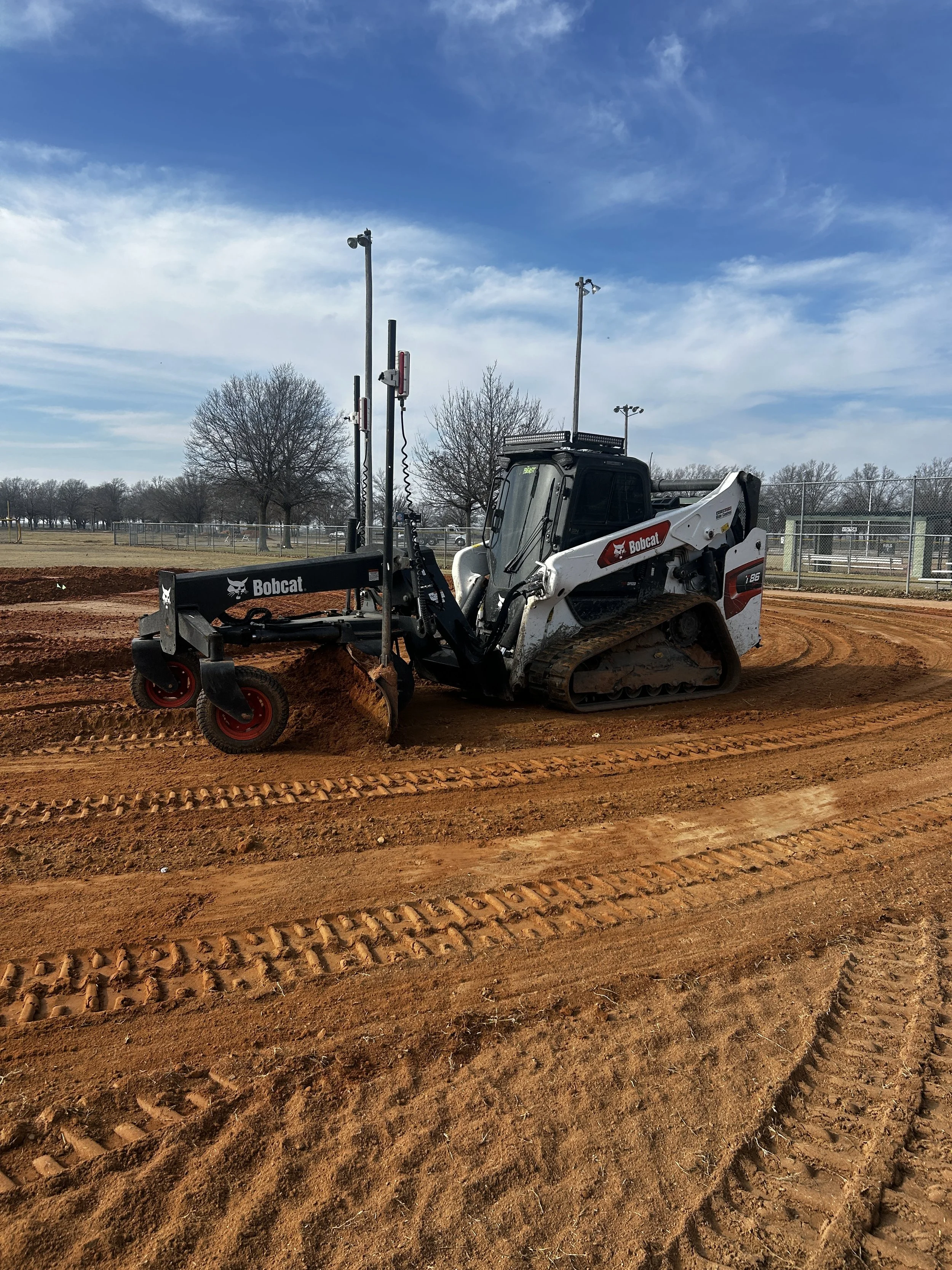 Laser-Guided Grading & Leveling