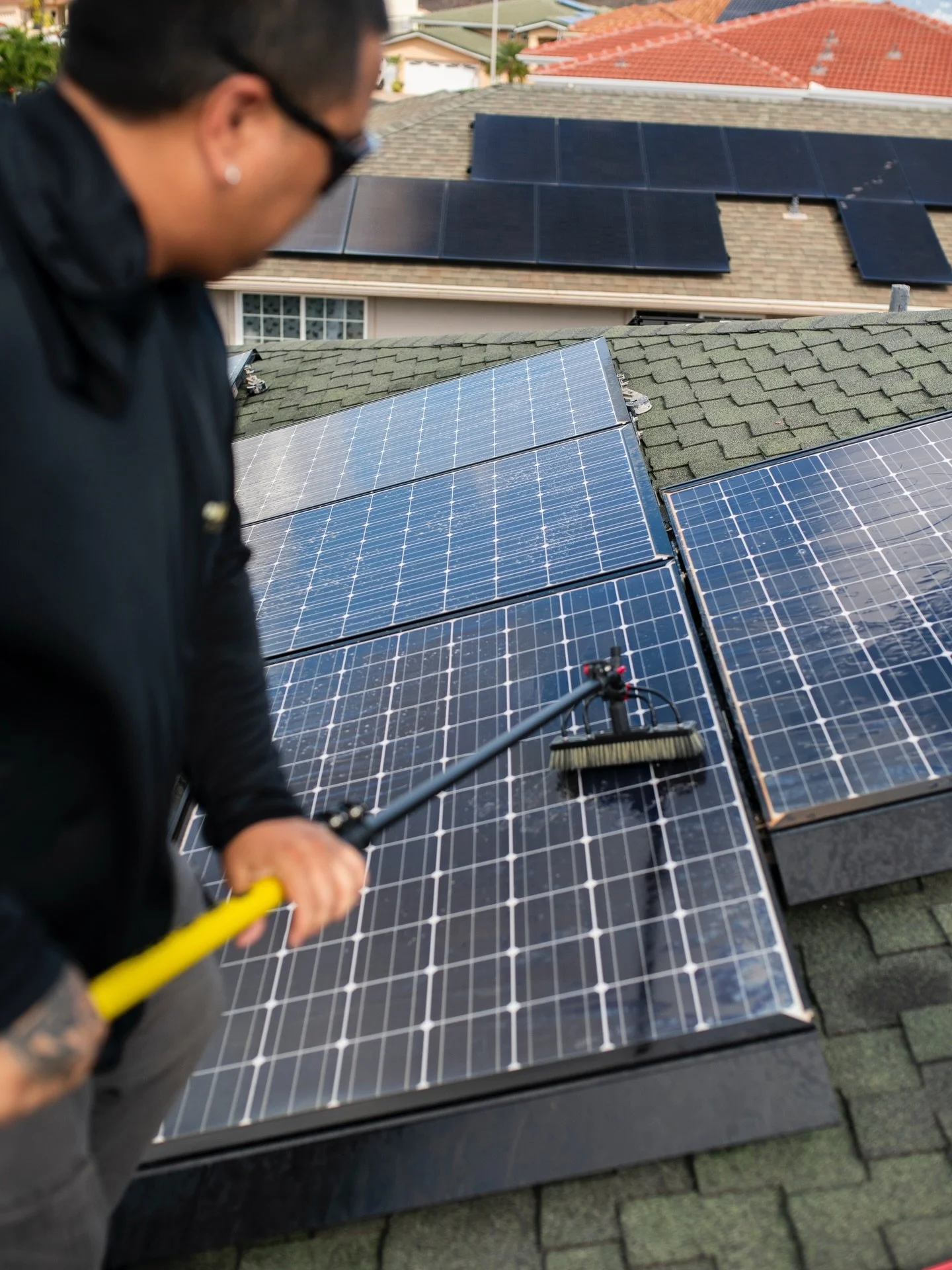 Clean panels = better performance. Regular solar panel cleaning helps maximize energy output and protect your investment.

#paradisesolarcare #solarpower #solarenergy #hawaii