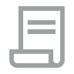 Icon of a rolled-up newspaper or document with two horizontal lines representing text