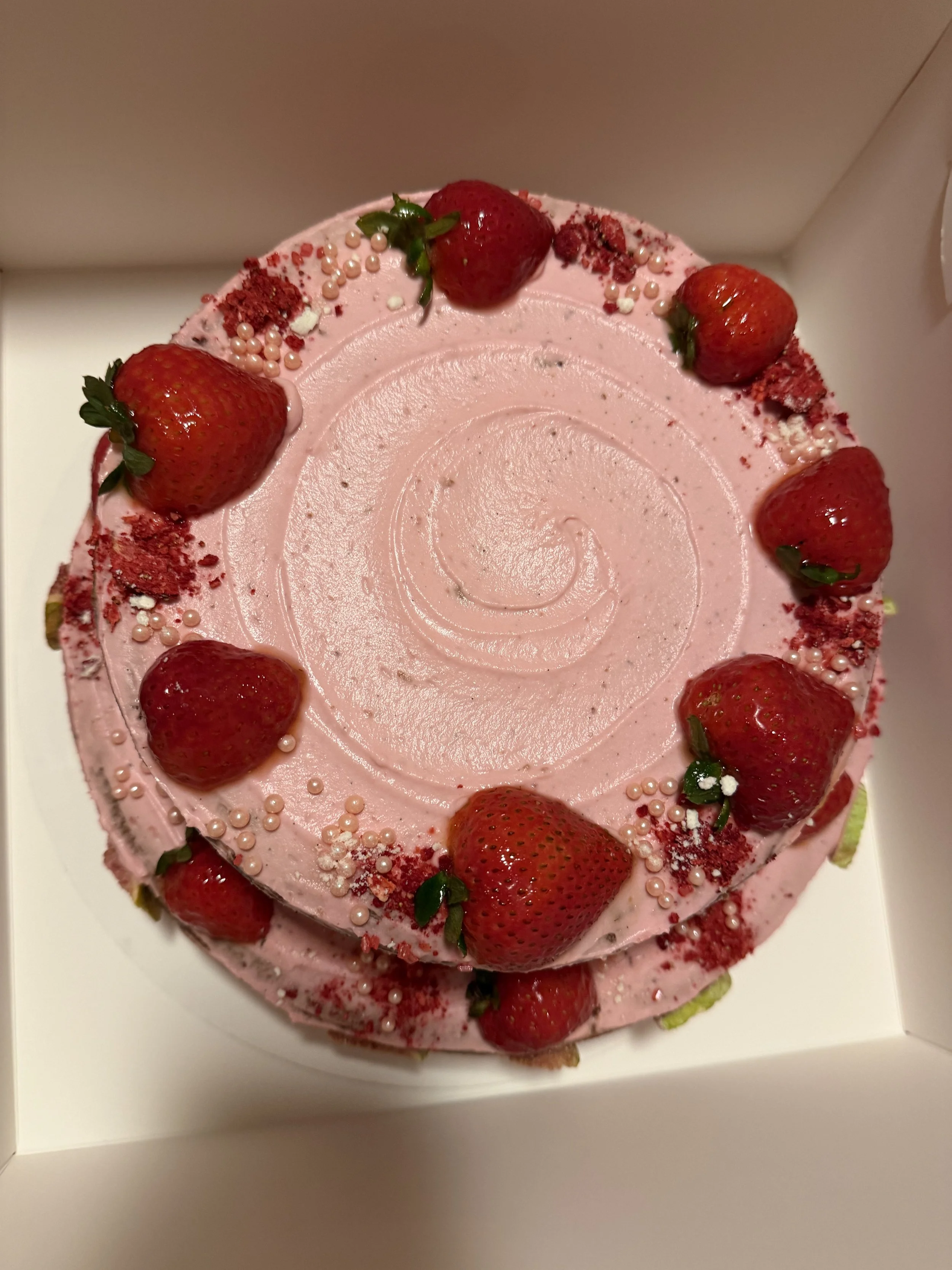Strawberry Swirl Cake