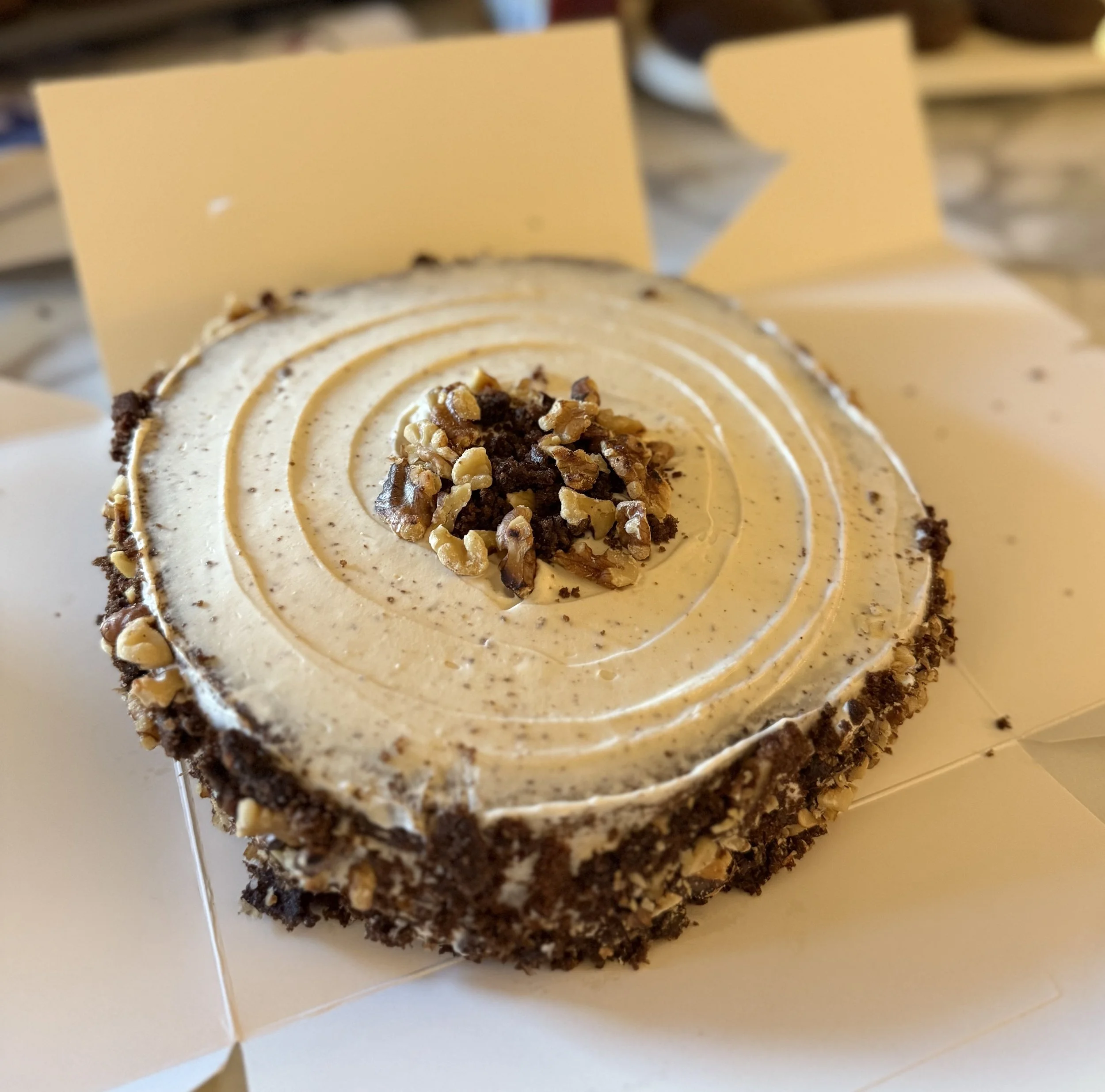 Chocolate Walnut Crumble Cake