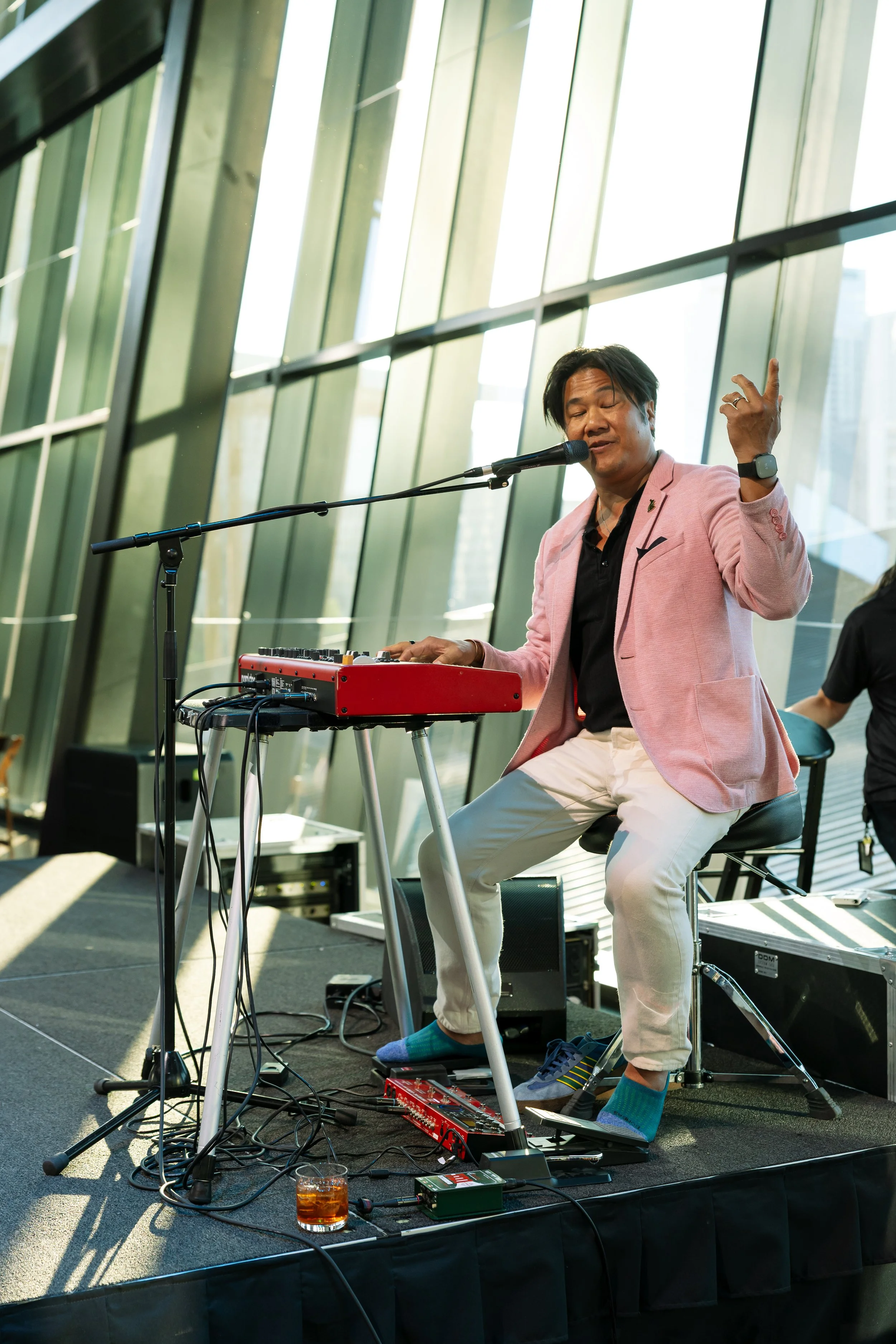 Dr. Juan performing on keyboard at the 2026 Hint Summit in Nashville