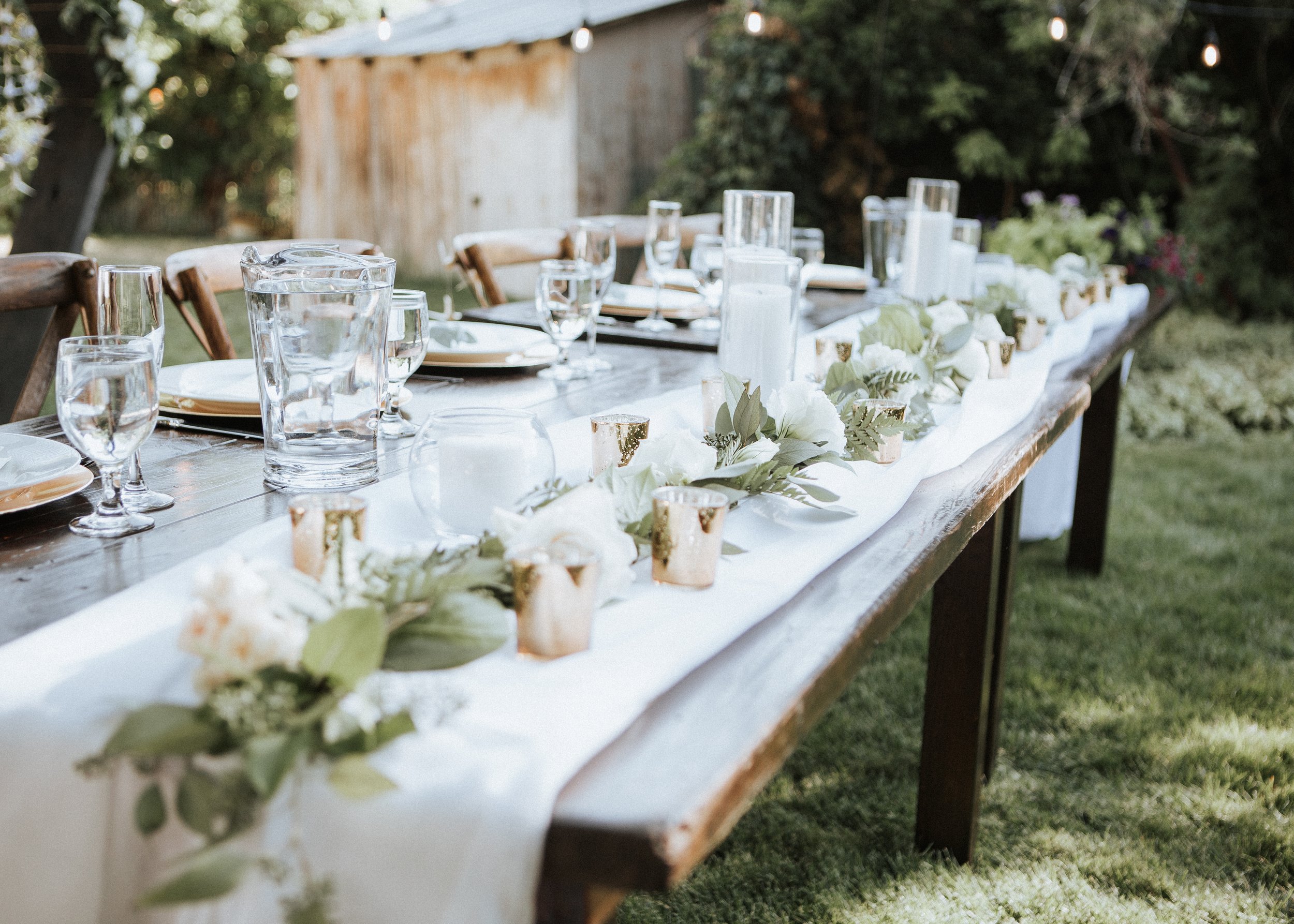 head table floral garland