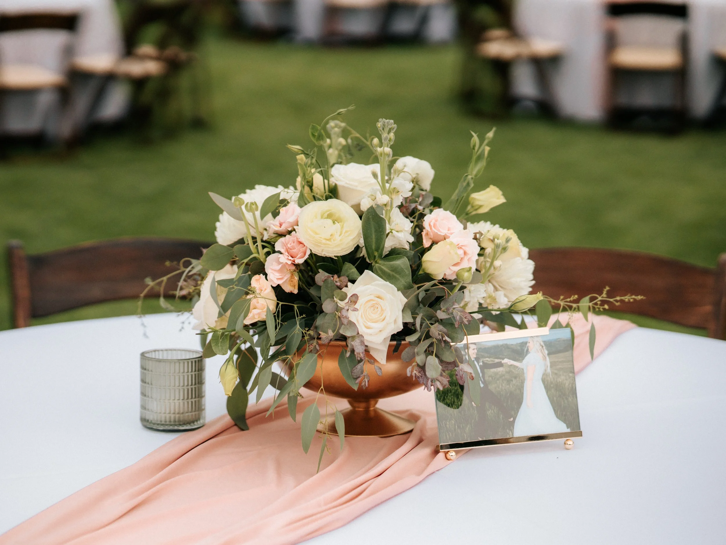 pink centerpiece by Wild Spirit Floral