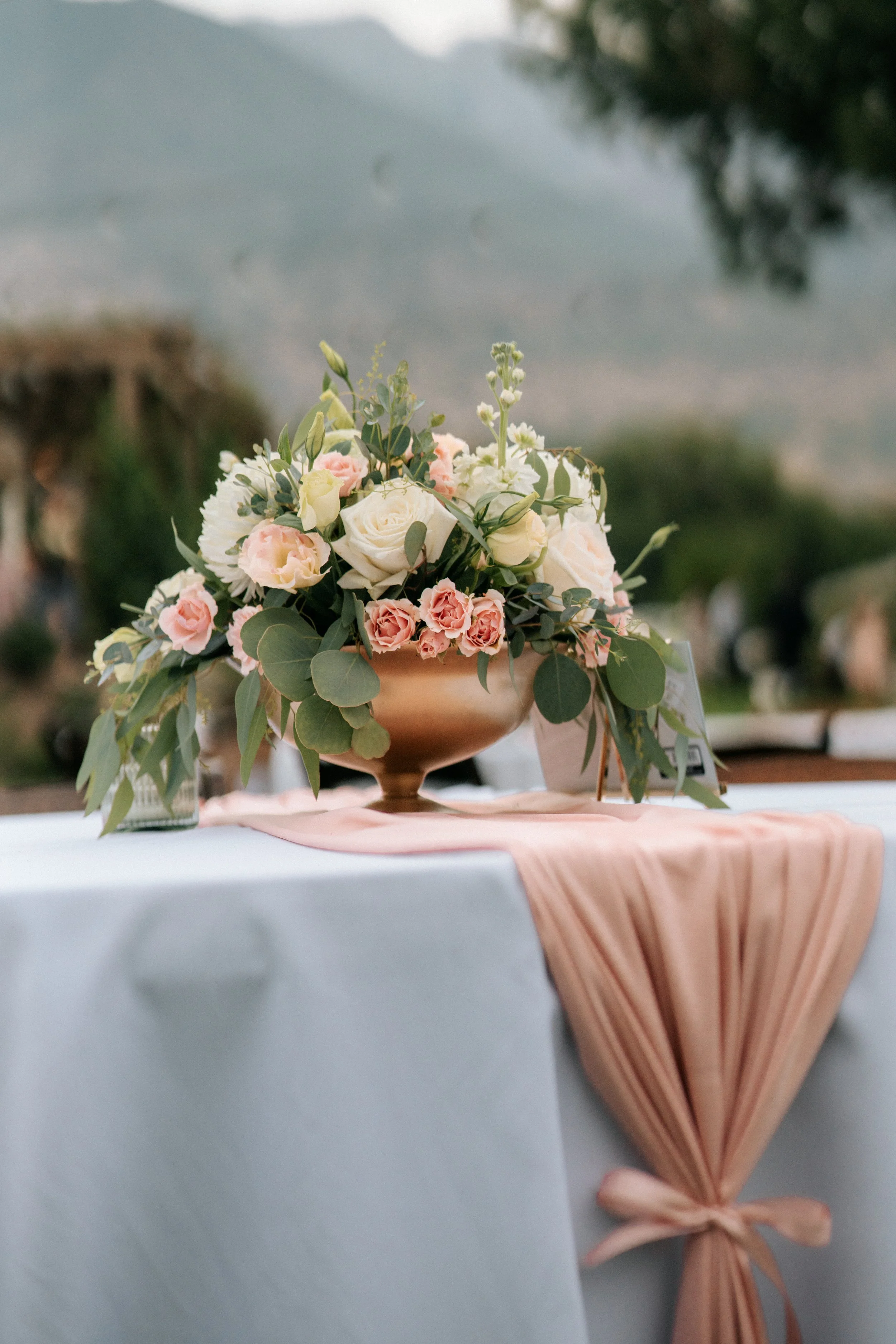 pink centerpieces