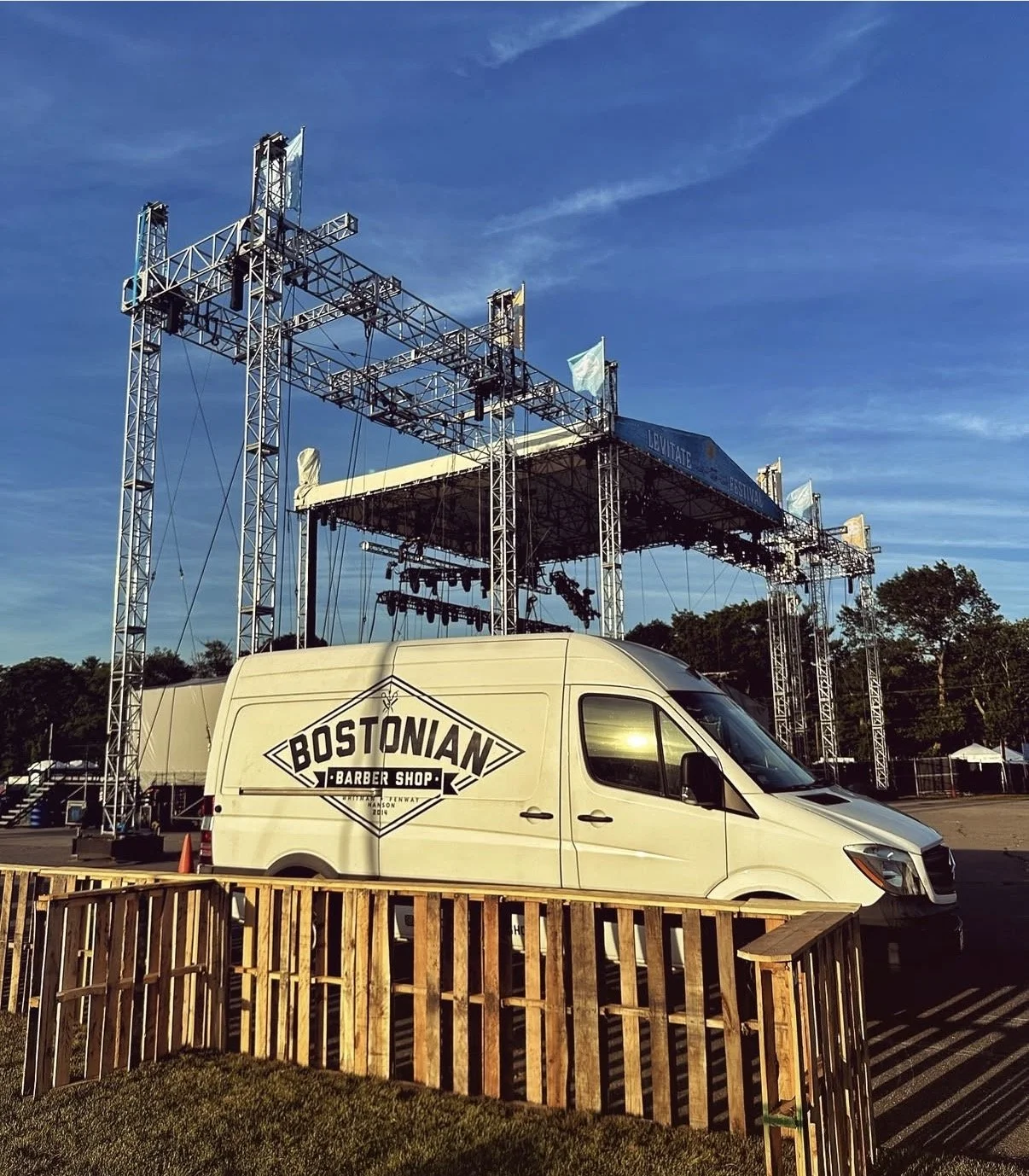 barbers at music festival