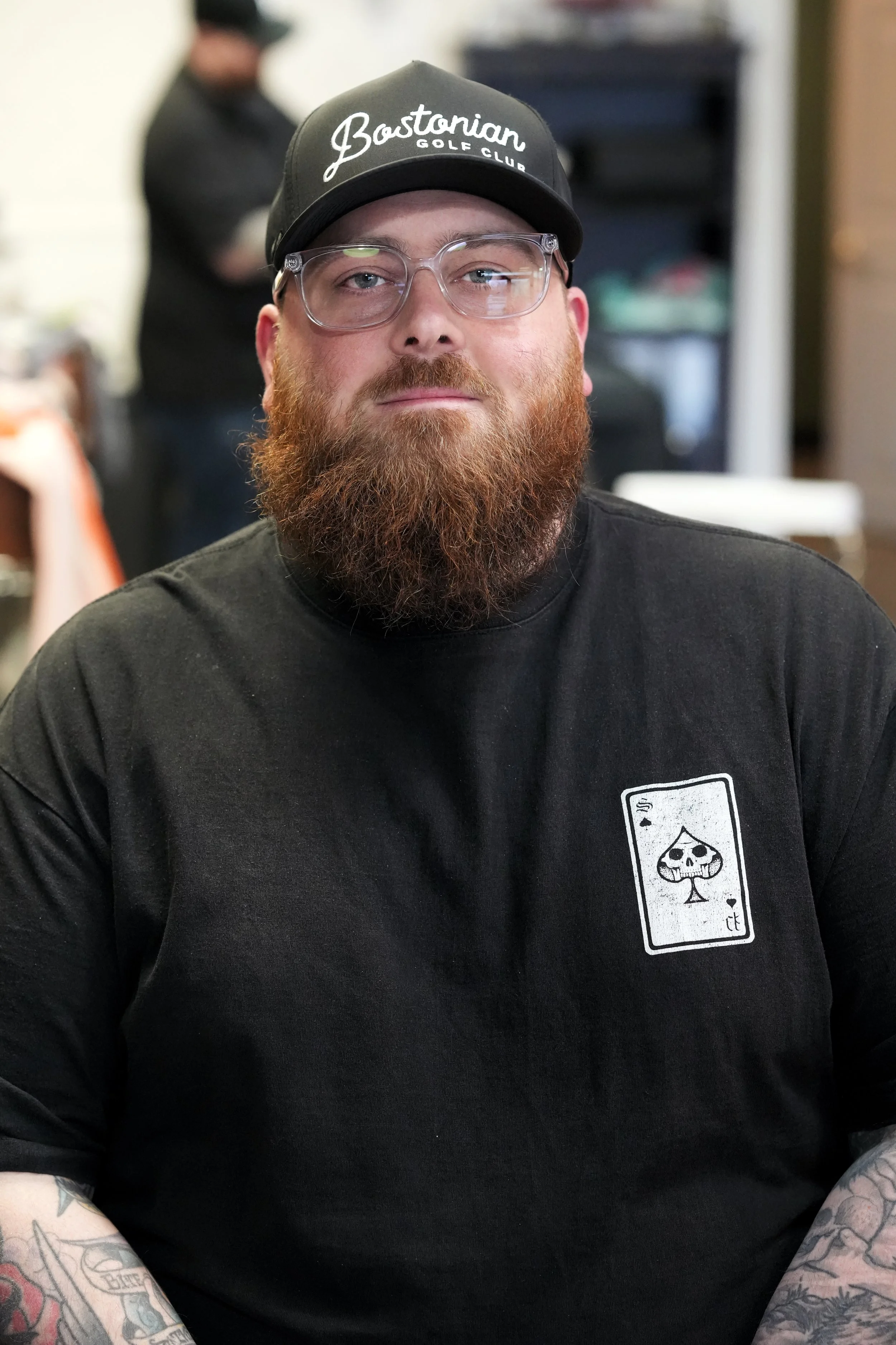 barber with glasses and beard