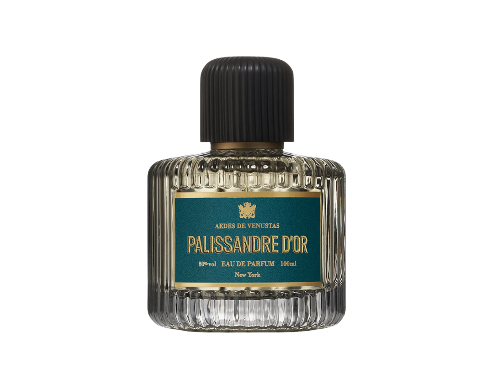 AEDES DE VENUSTAS Palissandre d'Or niche perfume bottle — rosewood, amber, and golden woody fragrance