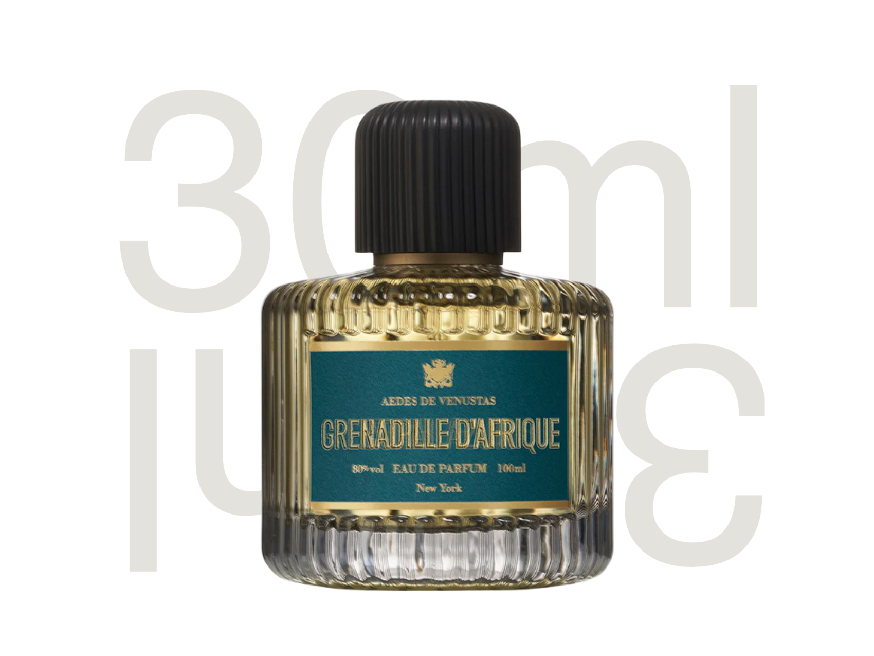 AEDES DE VENUSTAS Grenadille d'Afrique niche perfume bottle — dark ebony wood and smoky resin fragrance