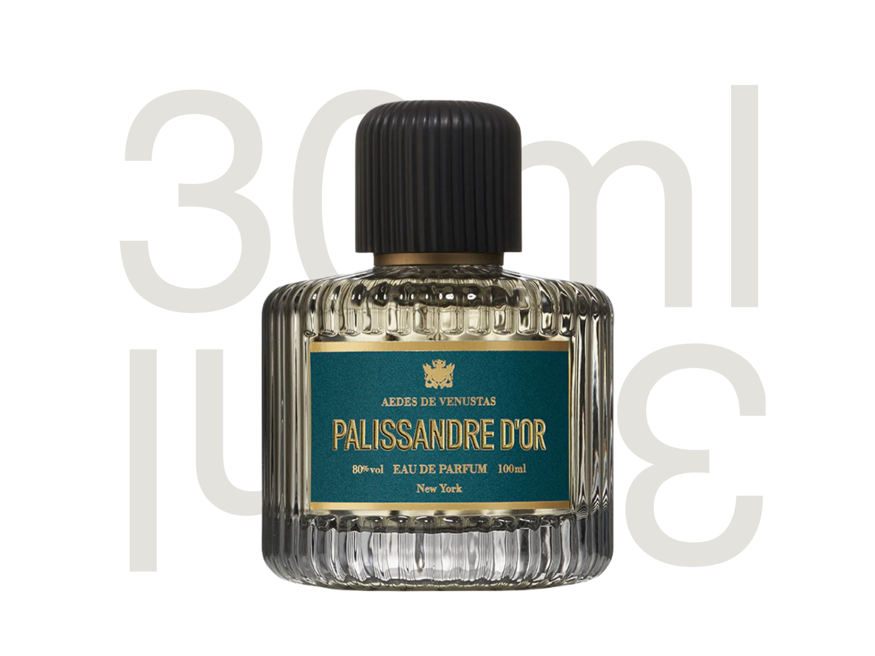 AEDES DE VENUSTAS Palissandre d'Or niche perfume bottle — rosewood, amber, and golden woody fragrance
