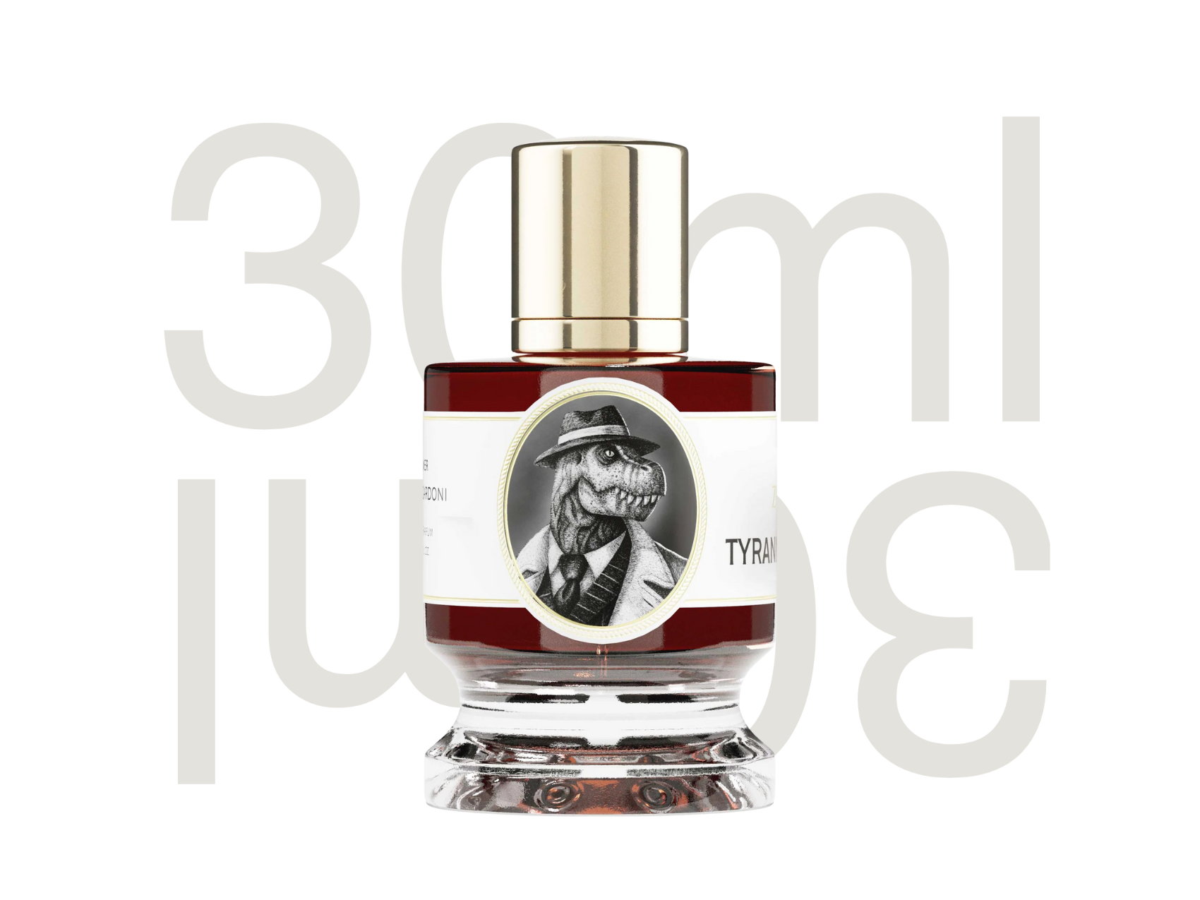 Zoologist Tyrannosaurus Rex niche perfume bottle — smoky leather, cade, incense, and floral extrait