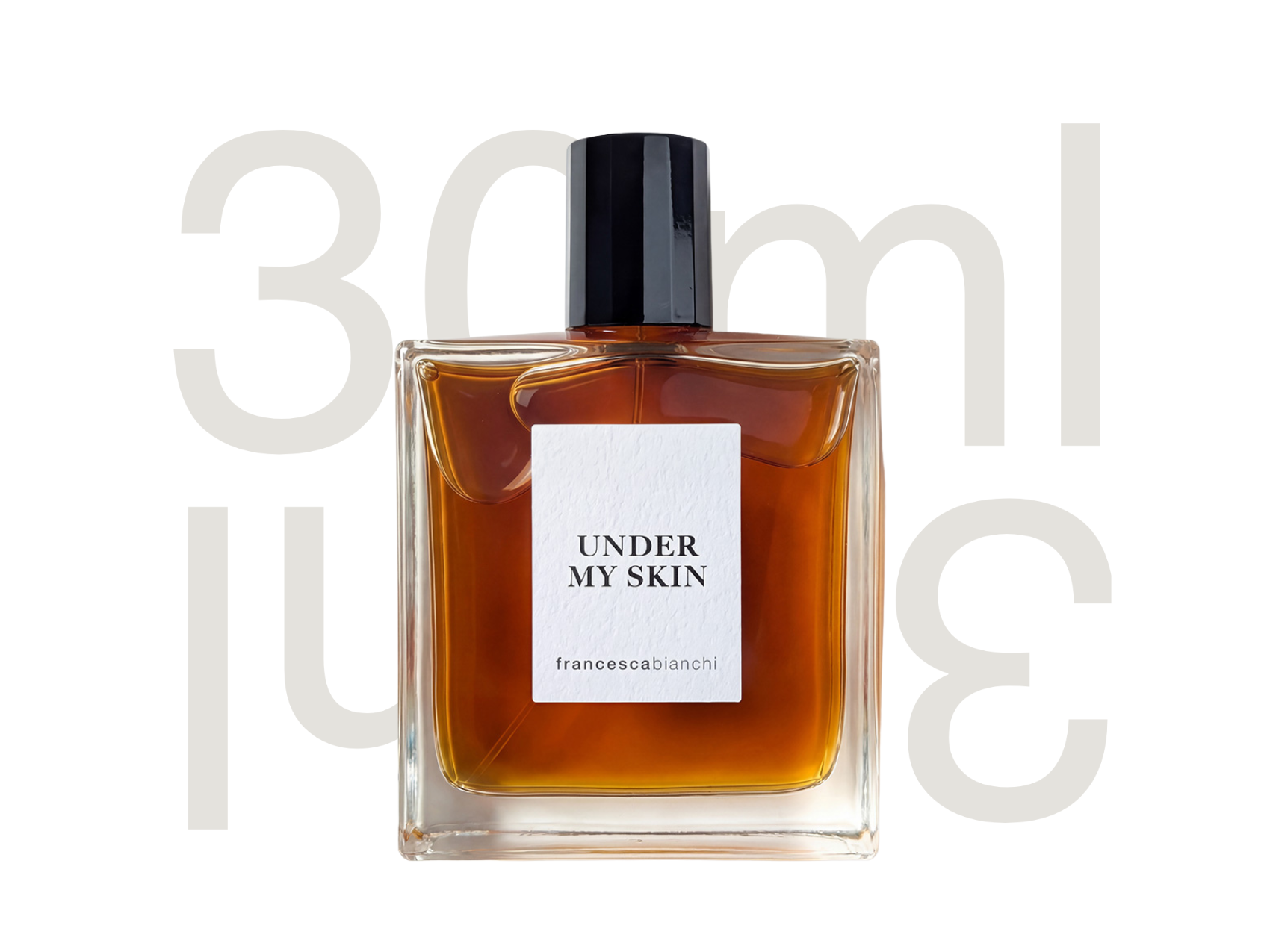 Francesca Bianchi Under My Skin 30ml extrait de parfum bottle — intimate animalic niche perfume, 30ml.ca Montreal