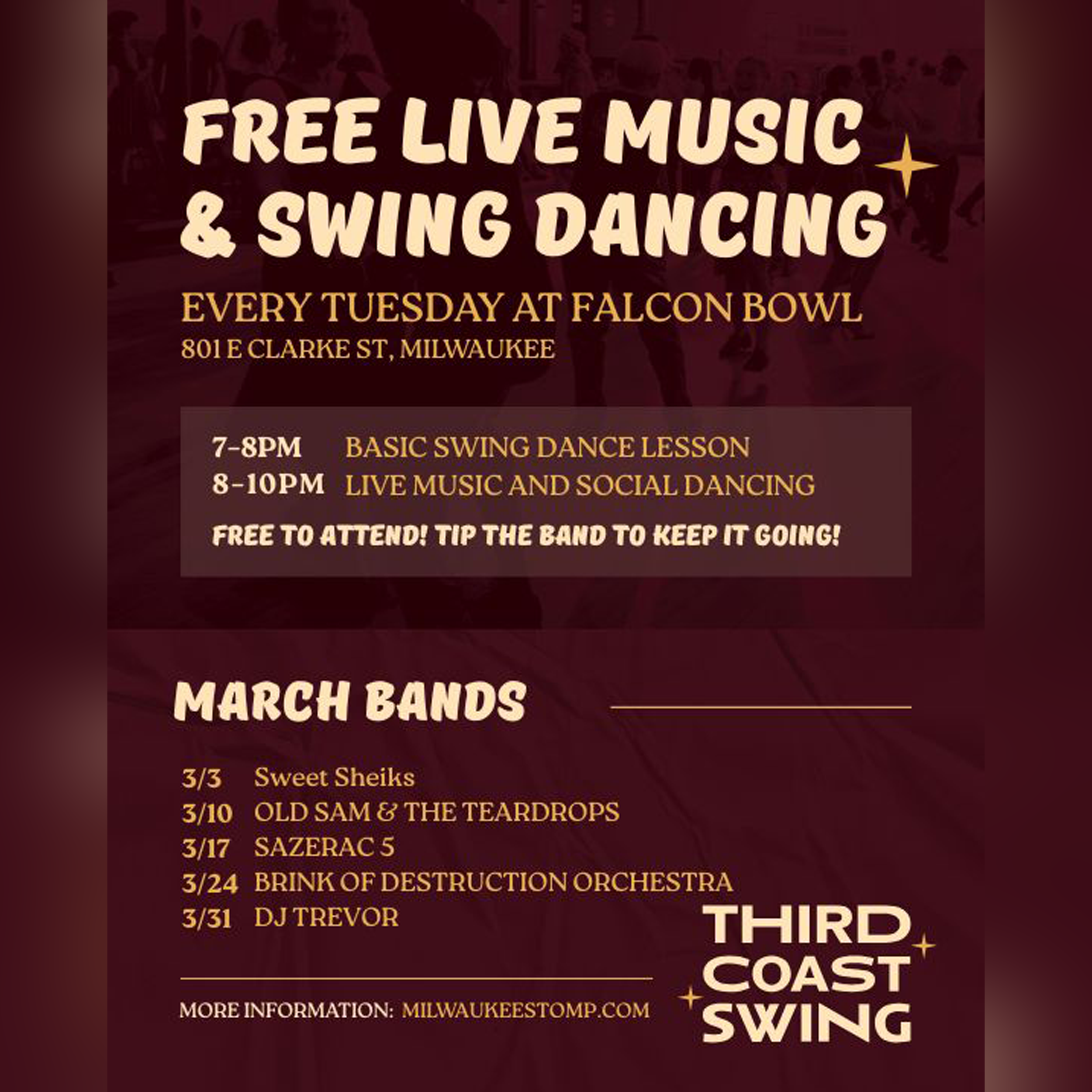 TUESDAY NIGHT JAZZ: THIRD COAST SWING W/ SWEET SHEIKS