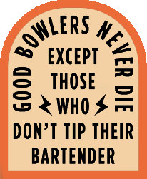 A sign with humorous text reading