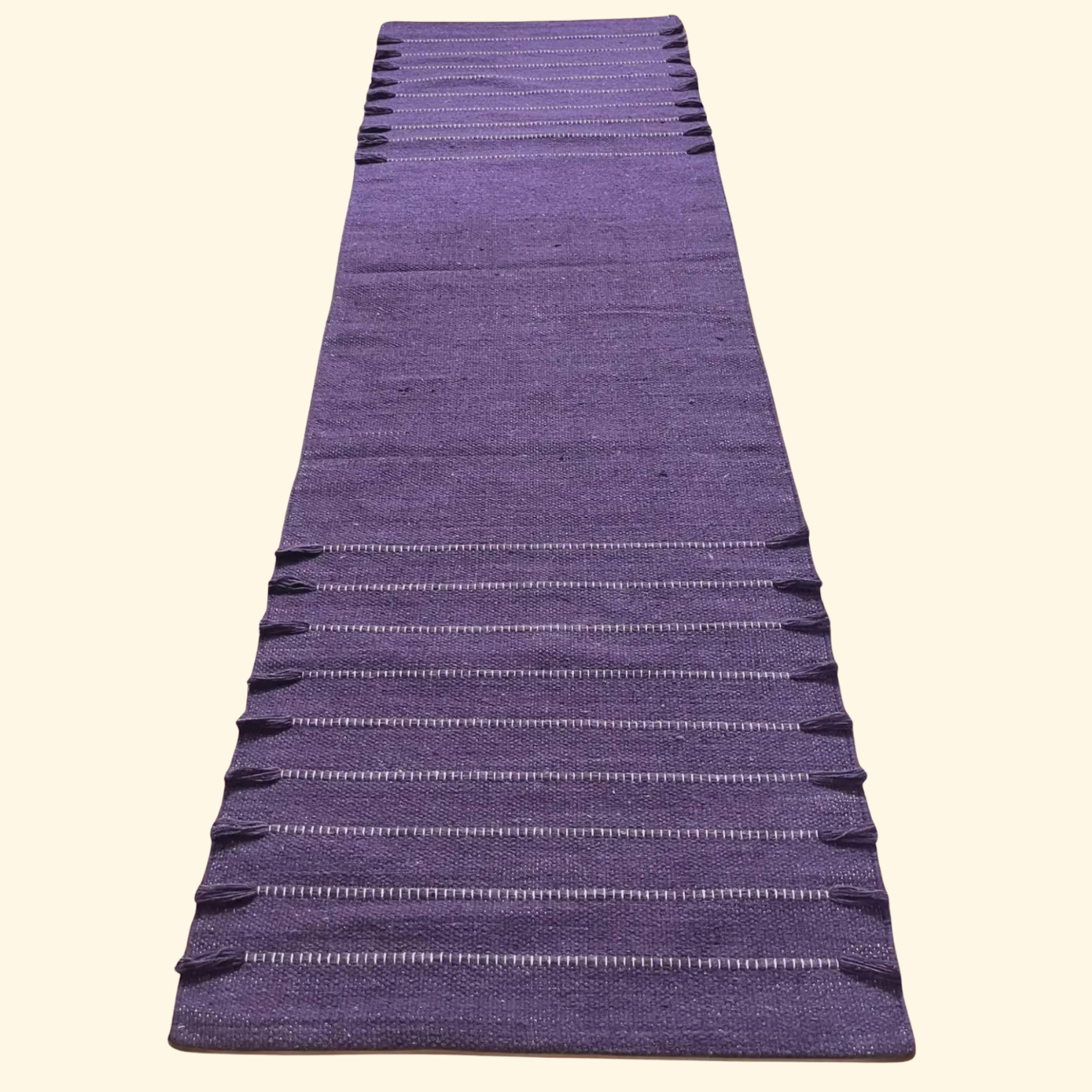 Ribbed Organic Cotton Yoga Mat - Indigo