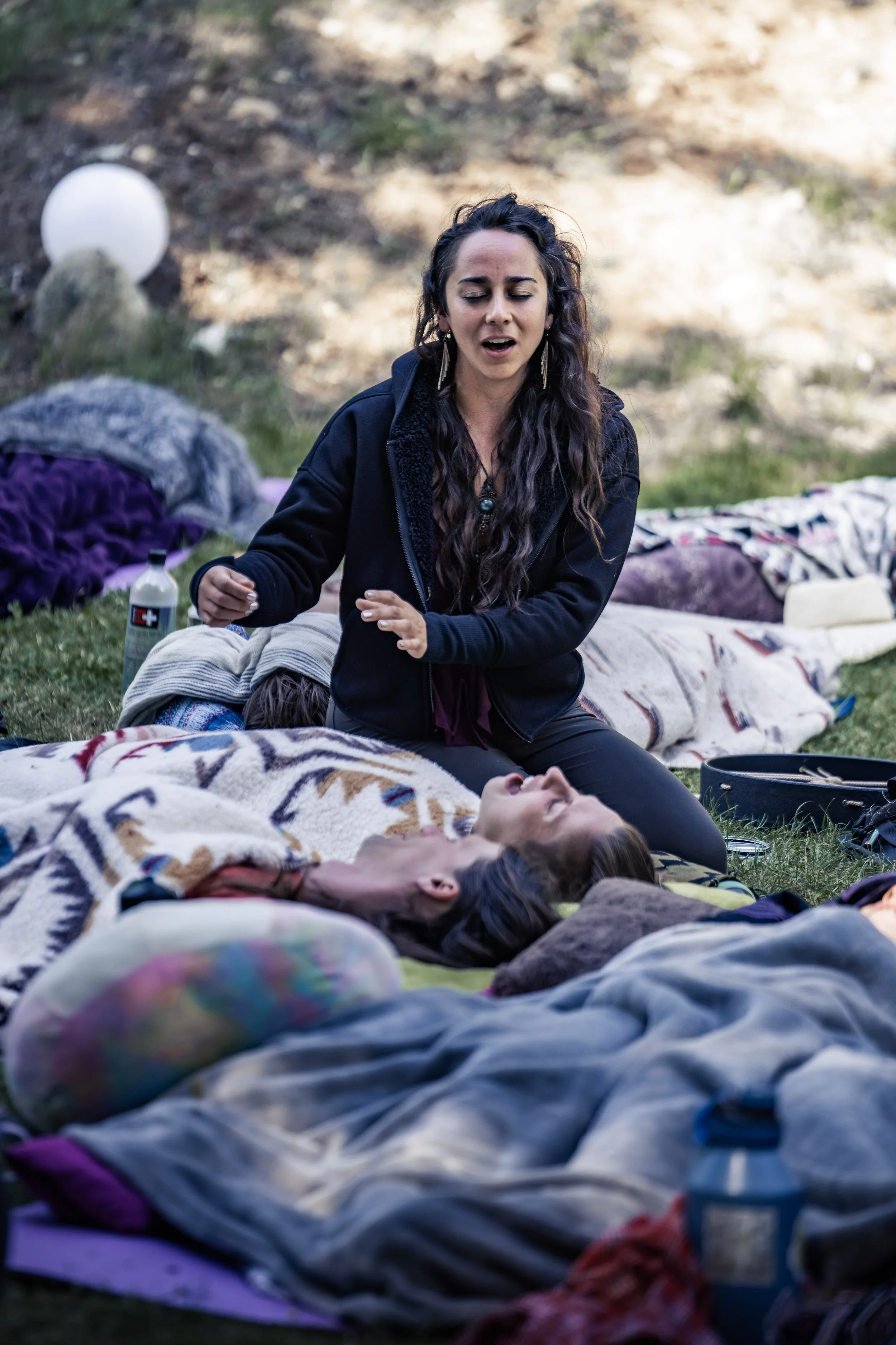 Inara facilitating breathwork