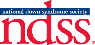 Logo of the National Down Syndrome Society with the abbreviation NDSS in red and blue text.
