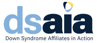 Logo of Down Syndrome Association of America with the text 'ds as ia' and slogan 'Down Syndrome Affiliates in Action'.