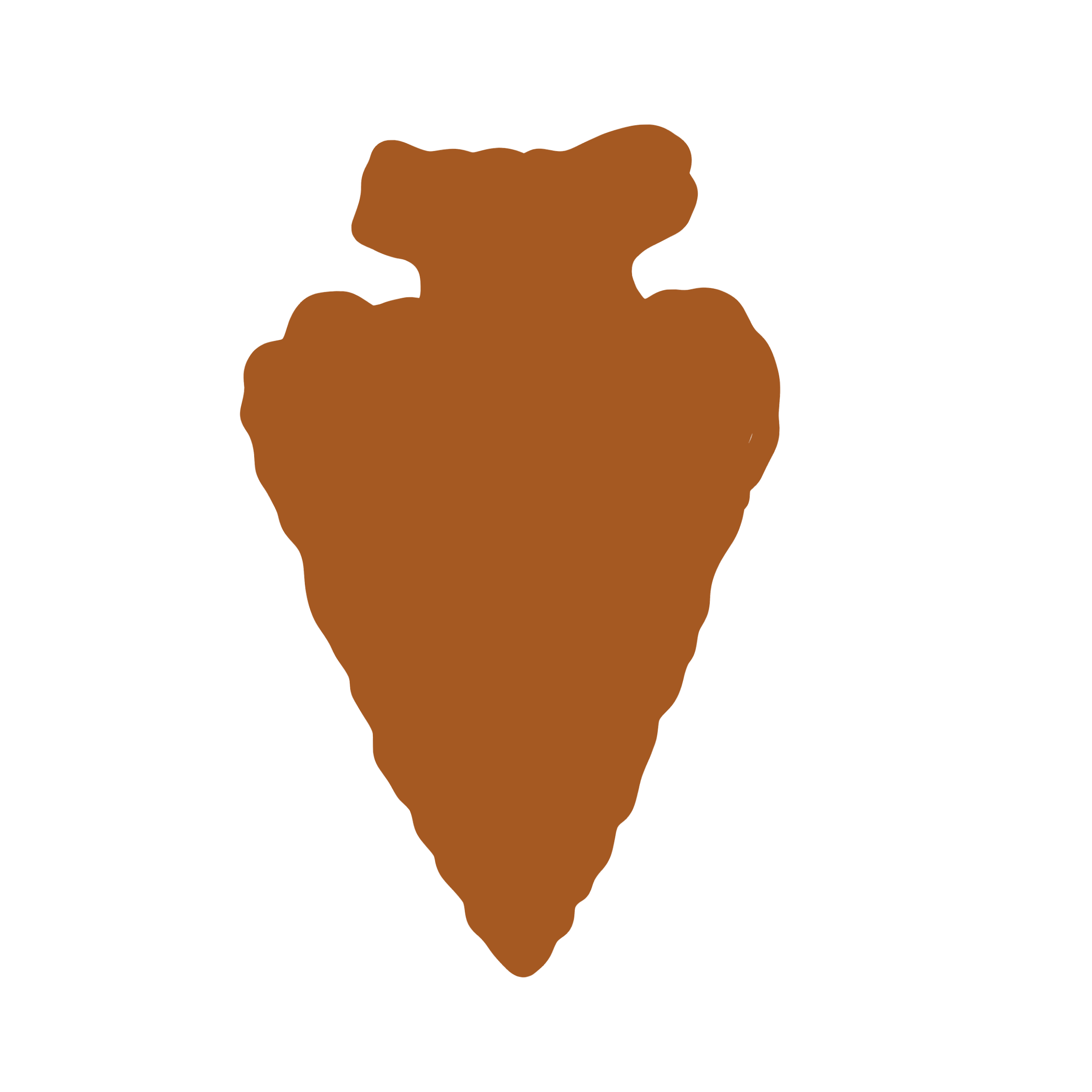 Minimal arrowhead illustration used in Bordertown Branding western-inspired branding elements.