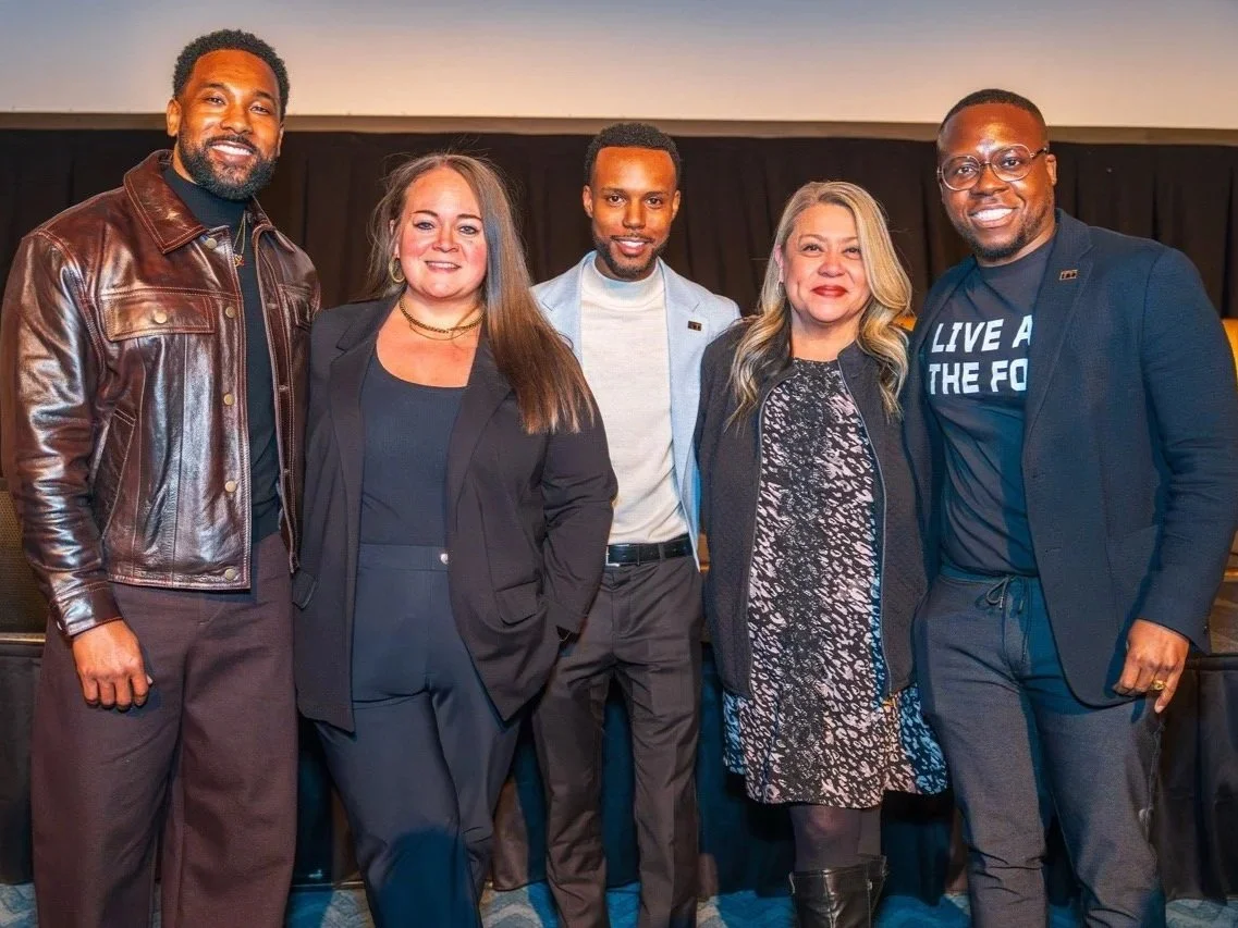 Filmmakers and attendees during post-screening discussion