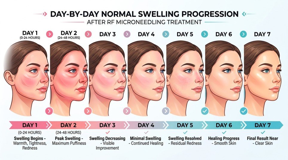 How to Calm Swelling After RF Microneedling: What's Normal and What's Not