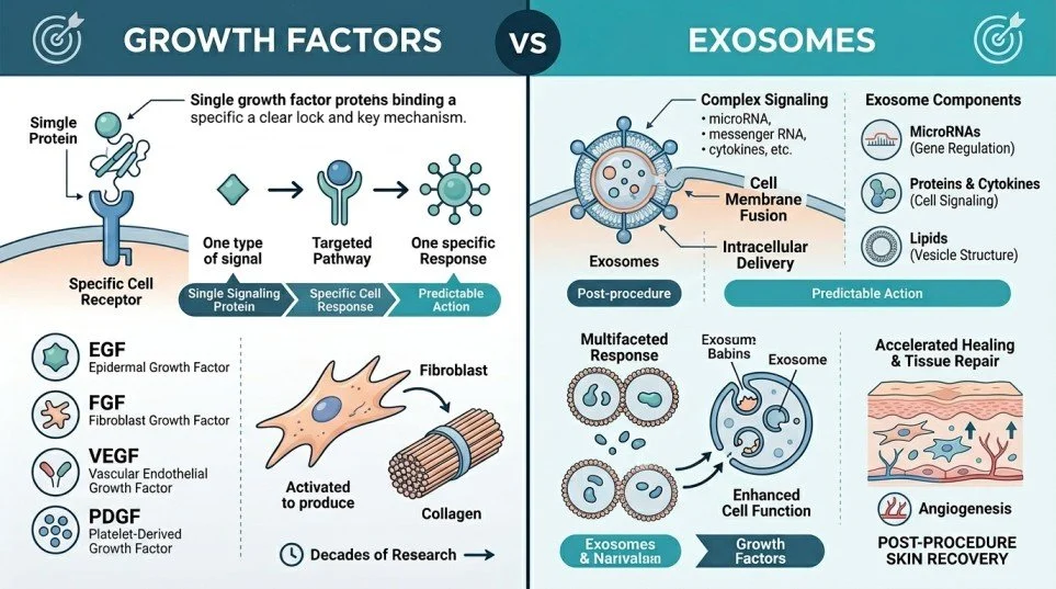 Exosomes vs Growth Factors: Understanding the New Generation of Skin Recovery