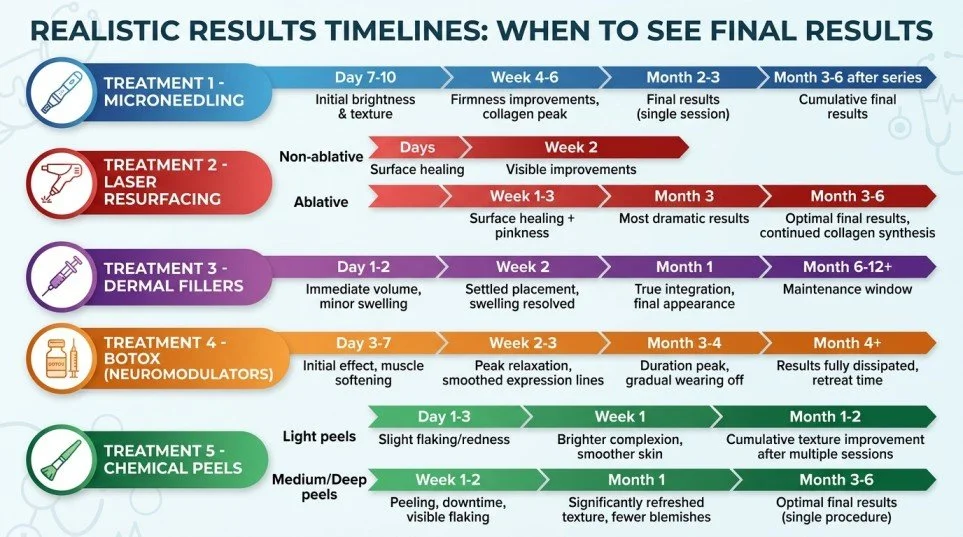 Aesthetic Treatment Result Timeline