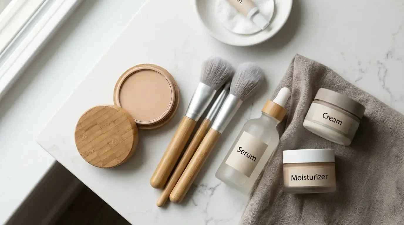 Mineral makeup products safe to use after microneedling alongside gentle post-procedure skincare.