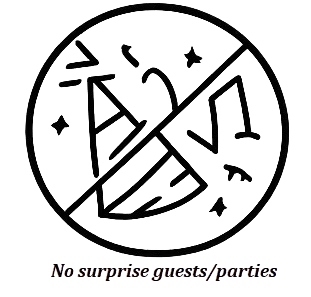 No parties or extra guest allowed