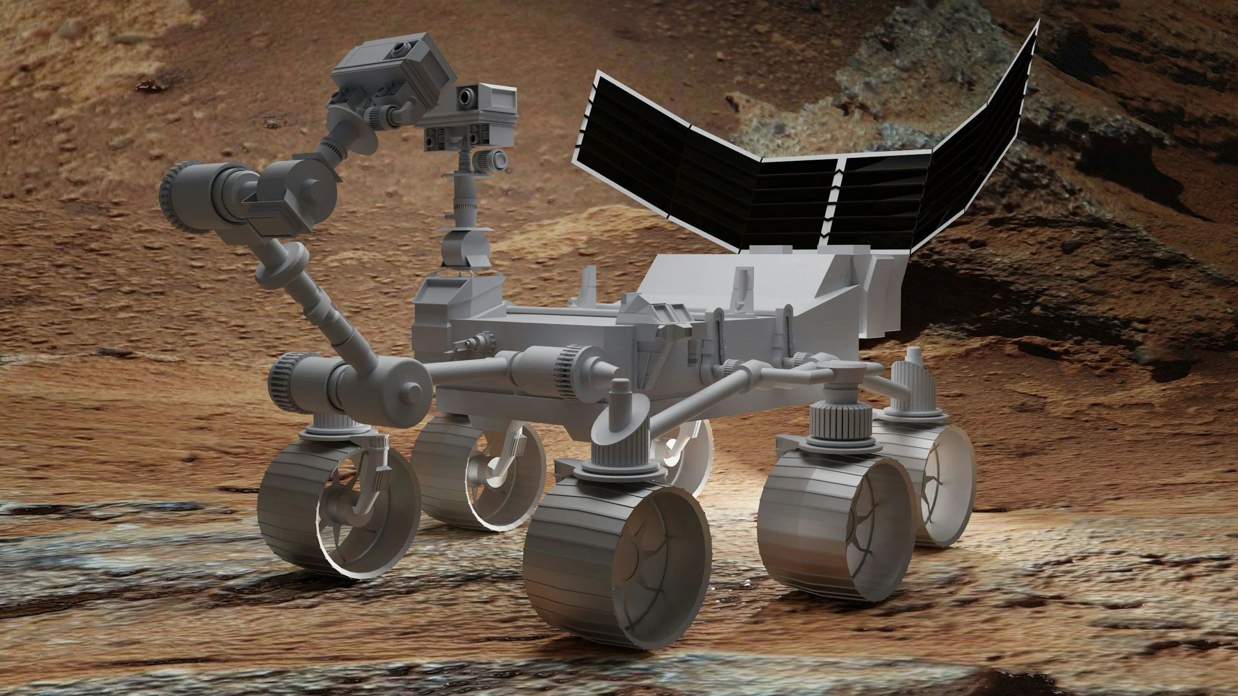 Mars rover render
