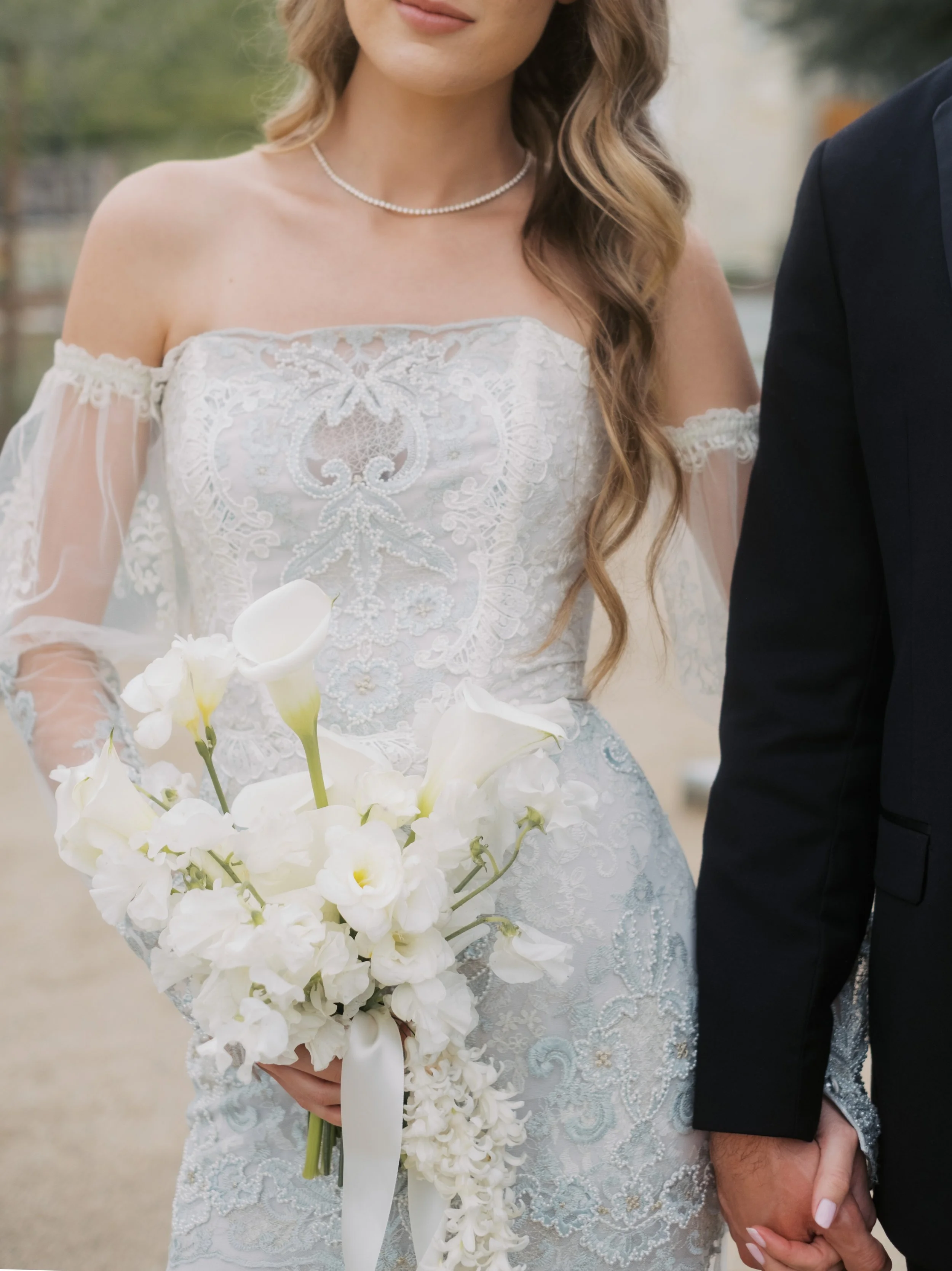 Bridal Claire Pettibone dress details at Appellation Healdsburg — Sonoma wine country wedding