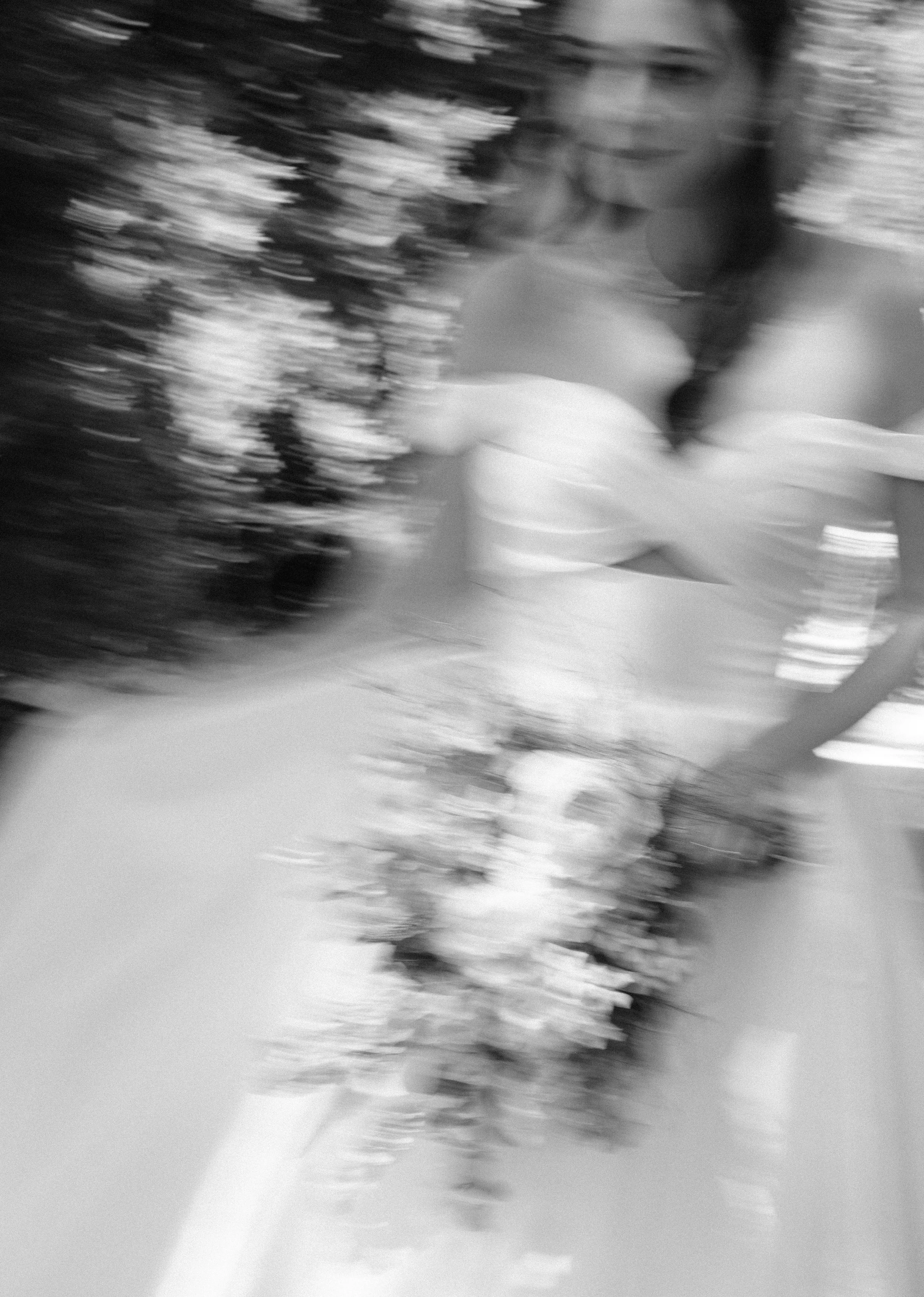 Black and White SKypark wedding bride