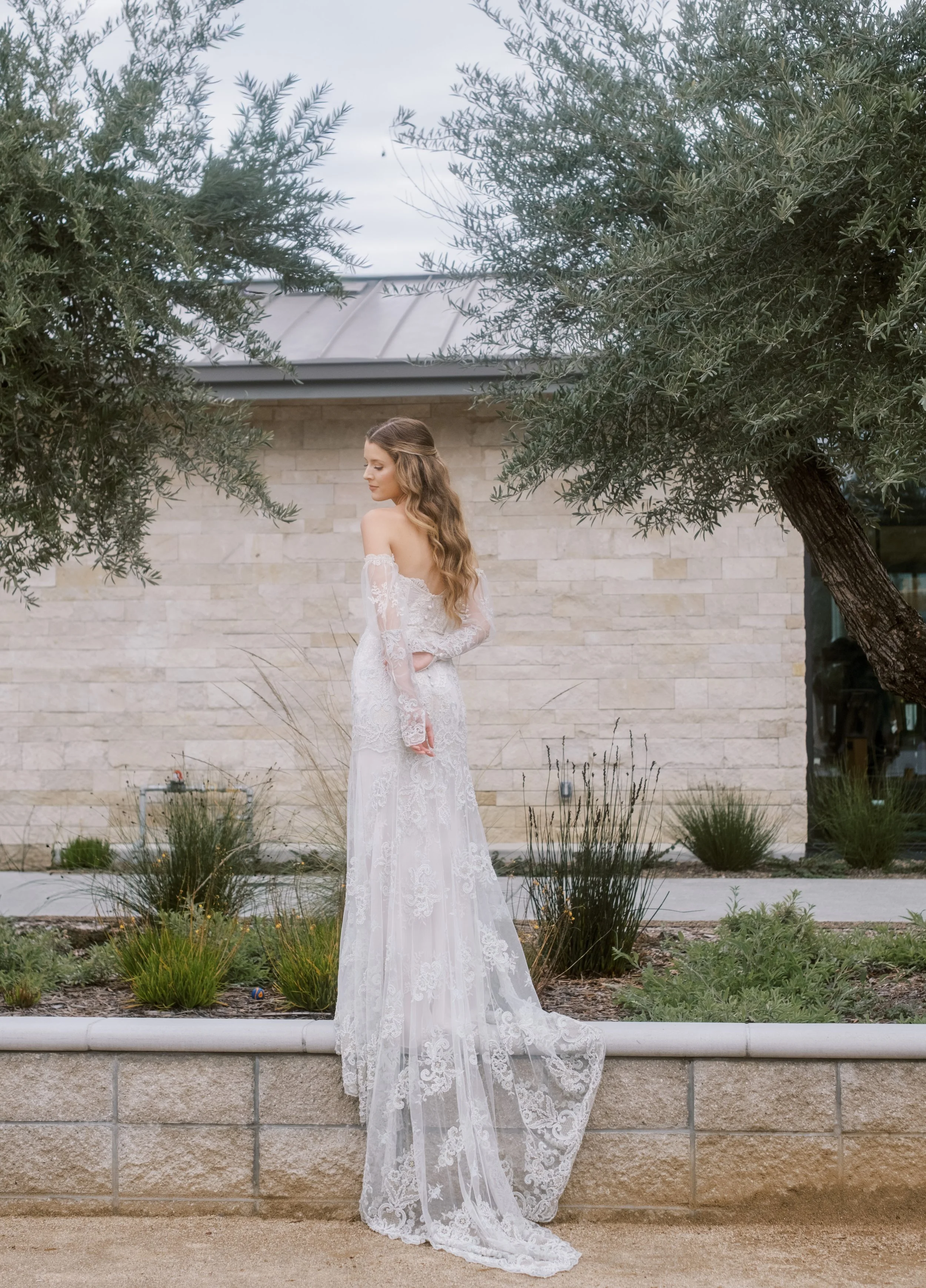 Bridal Claire Pettibone dress details at Appellation Healdsburg — Sonoma wine country wedding
