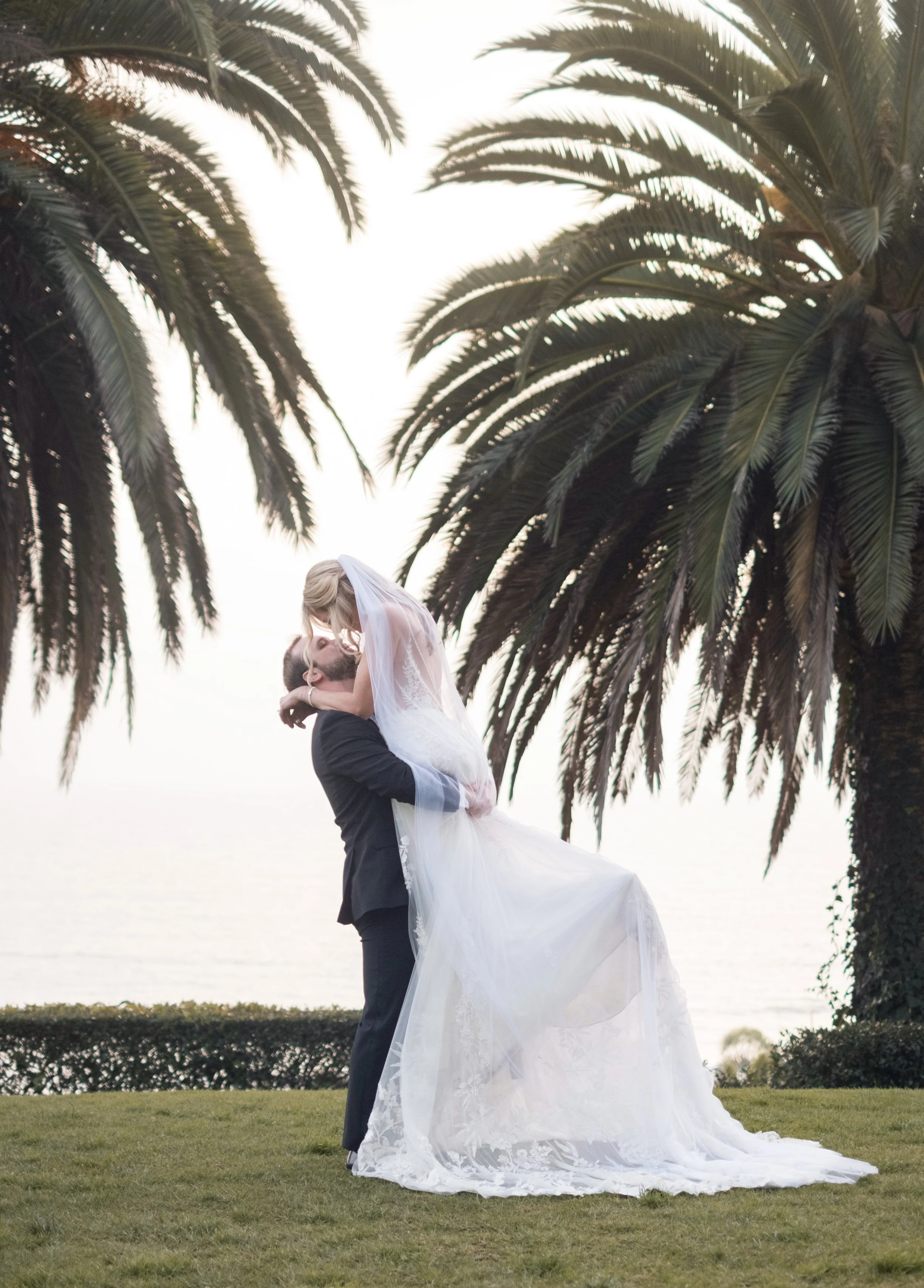 Bel Air Bay Club, Maliby wedding photographer capturing modern luxury couple portrait in Los Angeles California