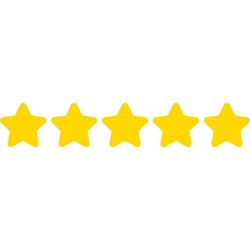 5-star client review rating.