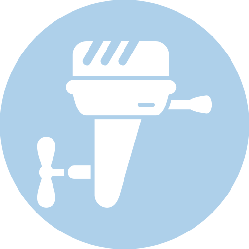 Outboard engines service icon.
