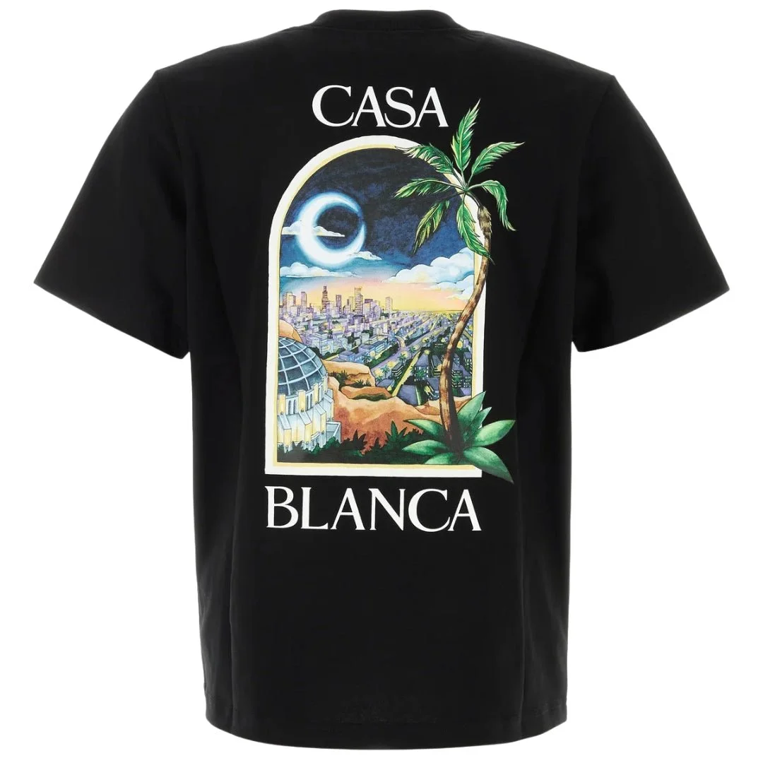 Casablanca Gradient Arch Design Black T-Shirt