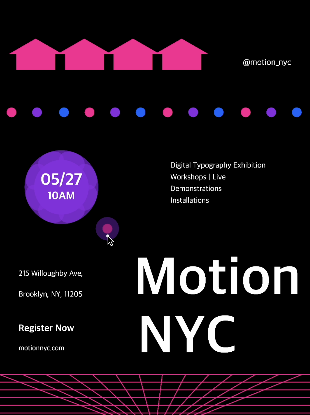 Generative Interactive Poster — Motion Typography System