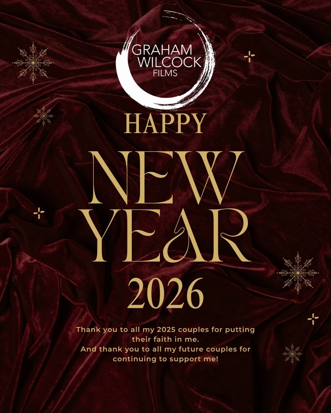 I don&rsquo;t think I can put into words the thanks I owe to every couple who put their faith in me this year. Your support has helped me to grow my business, grow as a person, and re-invest in myself so I can head into 2026 stronger than ever. 😁

T