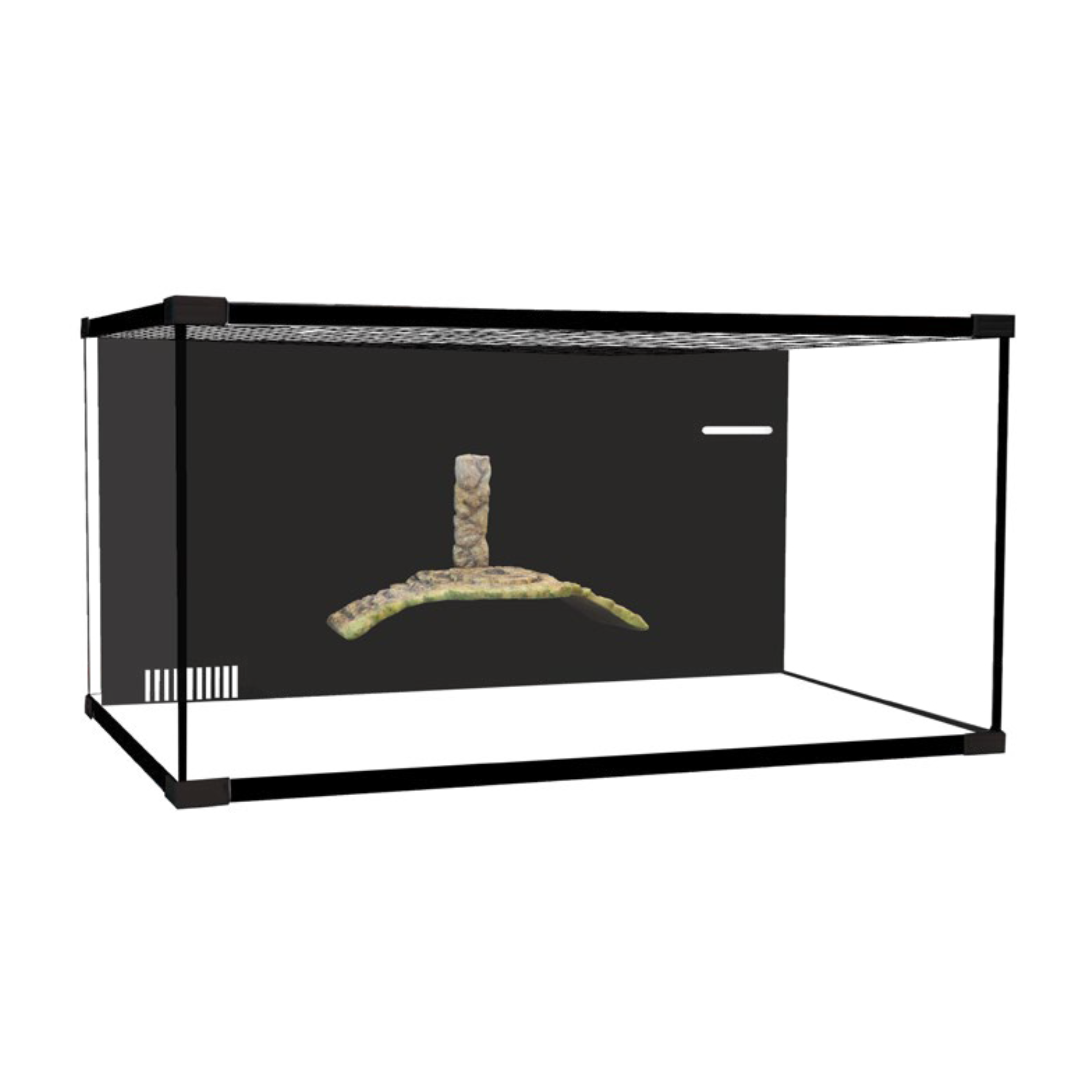 Reptile One Eco 120 Turtle Tank with Built In Filter and Lid 120x60x50cm (Black)