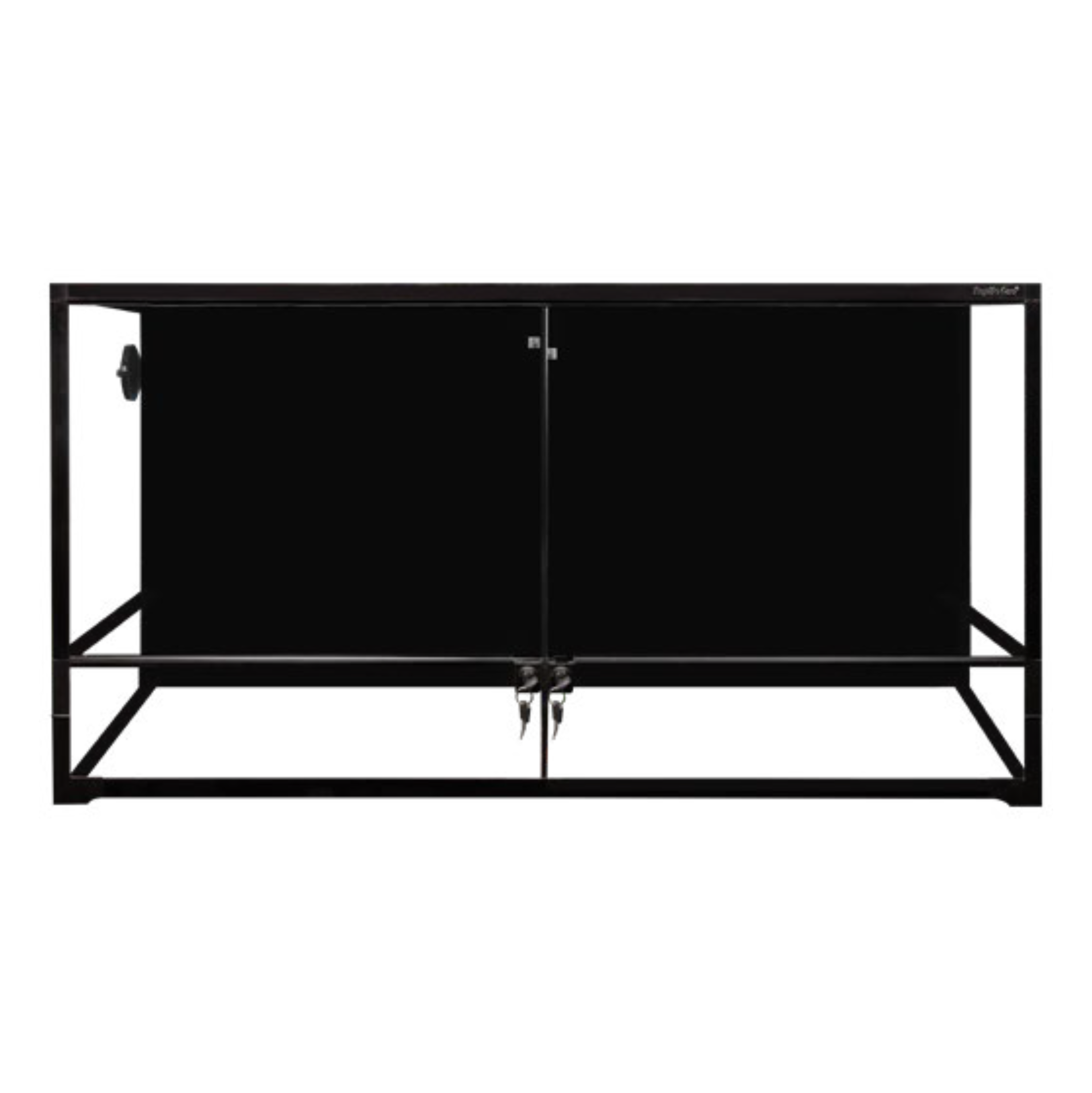 Reptile One RTF 1200HTD Glass Terrarium with Hinged Doors and 1 Divide 120x45x60cm (Black)