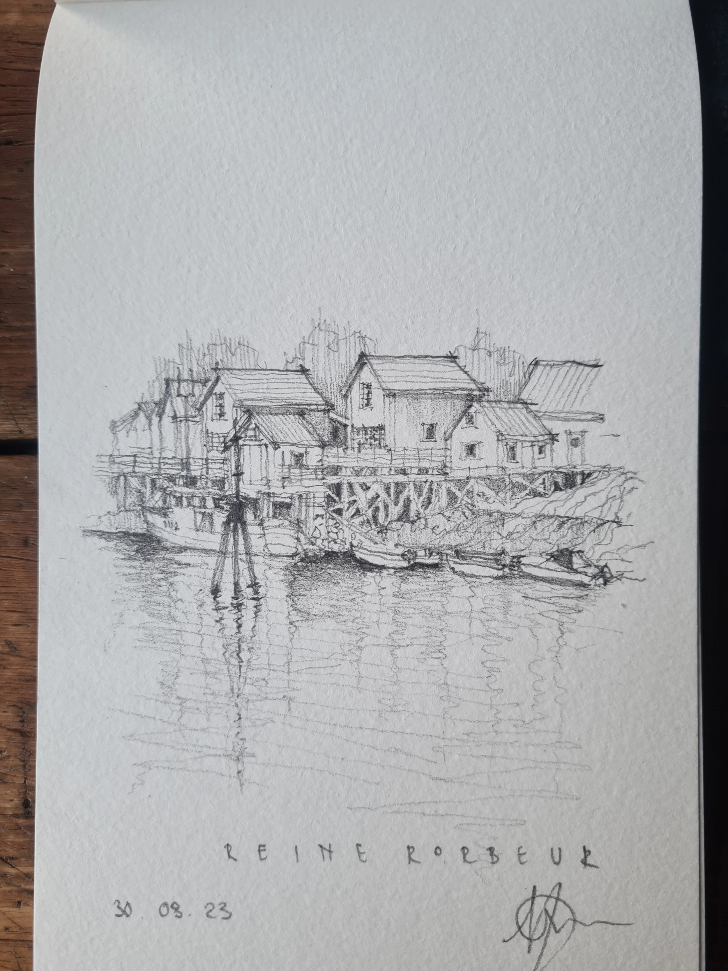 A pencil Sketch from the Lofoten Islands, Norway