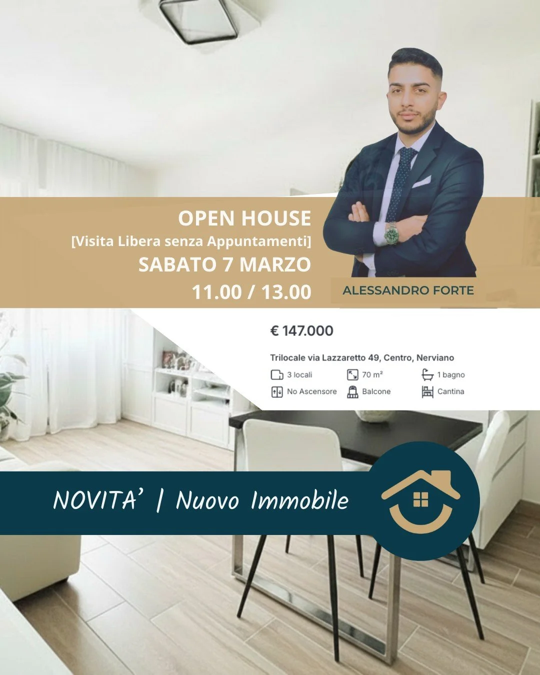 Open House sabato 7 marzo dalle 11:00 alle 13:00
Visite libere senza appuntamento.
(Prenotazione consigliata per evitare attese.)

All&rsquo;interno di un contesto residenziale curato e riservato, immerso nella tranquillit&agrave; e valorizzato da un